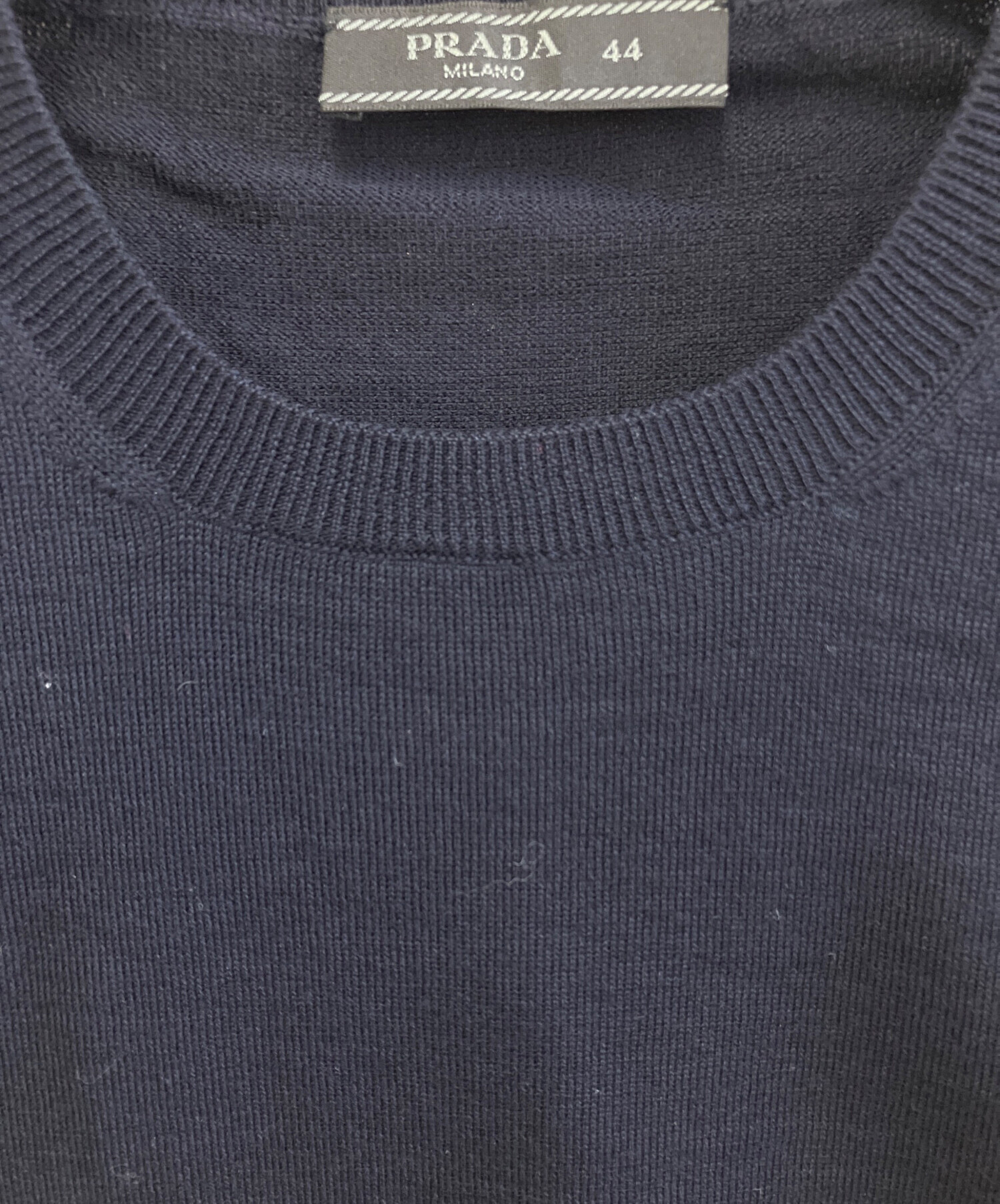 中古・古着通販】PRADA (プラダ) 薄手ニット ネイビー サイズ:44