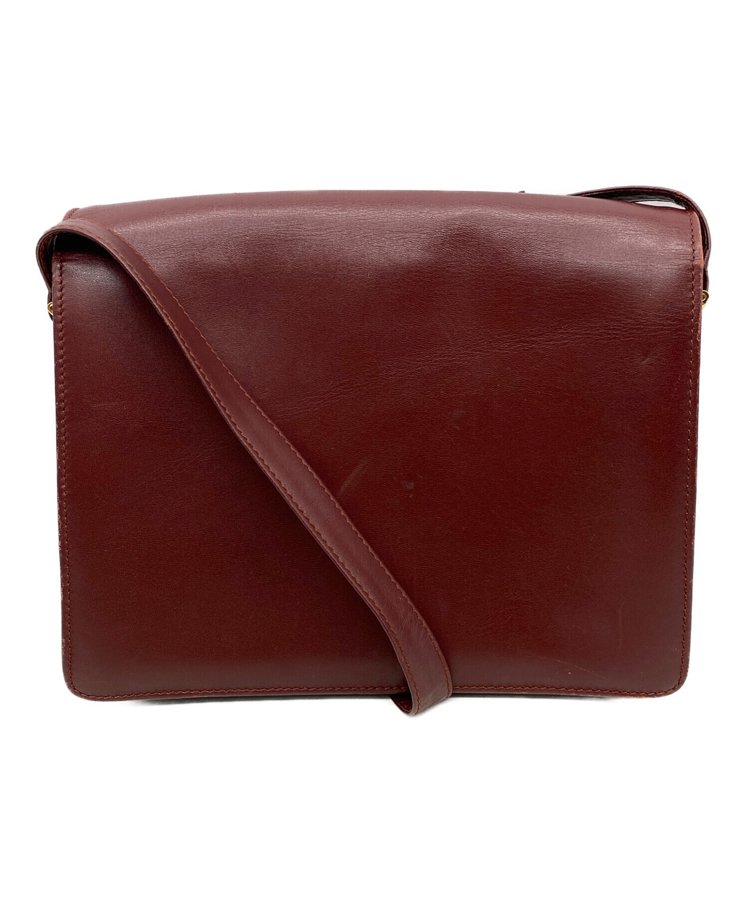 カルティエ ショルダーバッグ 2way レッド 赤 希少 ガーランドドゥ 美品✨ 中古・古着通販】must de cartier (マストドゥカルティエ) レザー