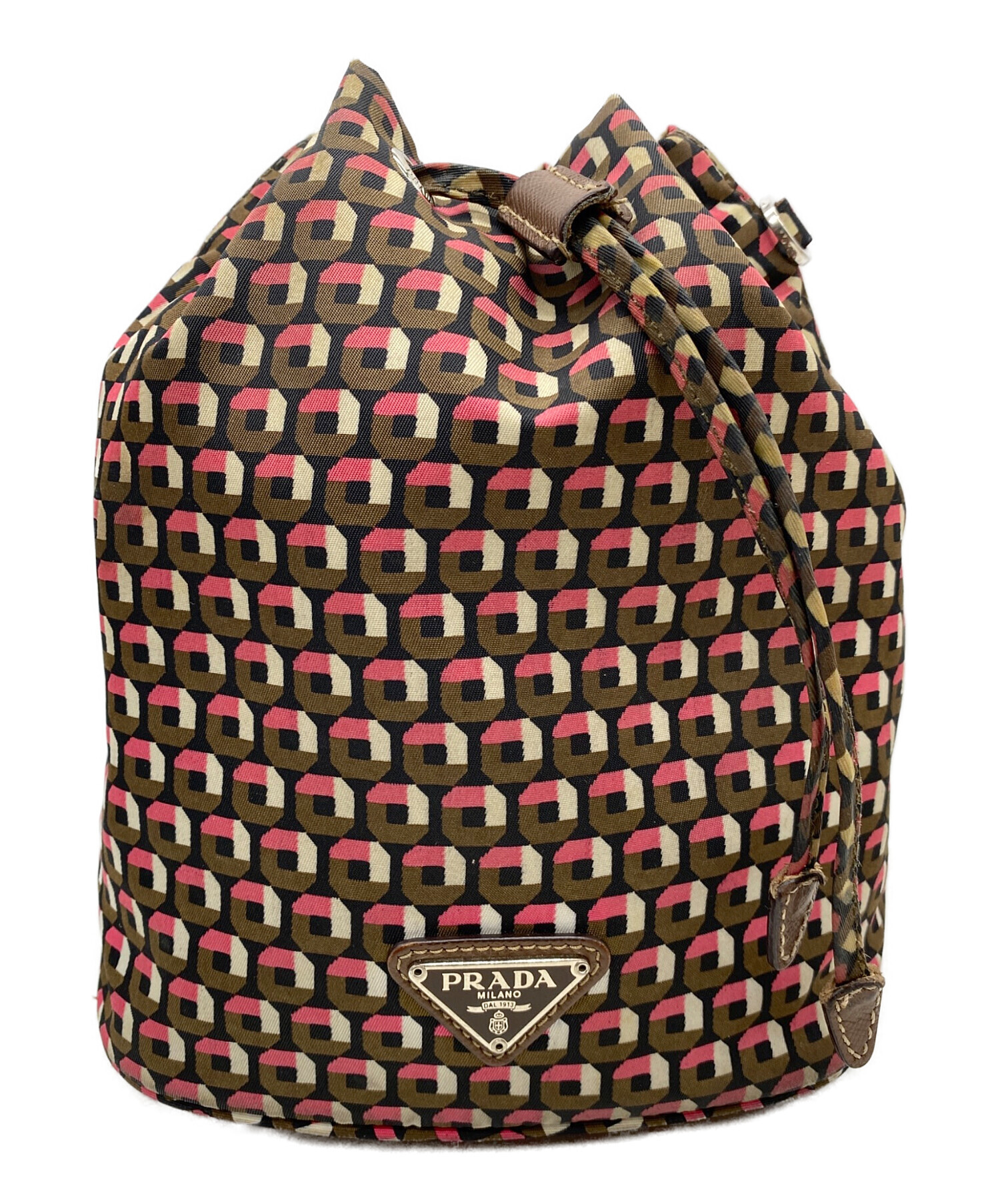PRADA パイソン柄 ポーチ 巾着型 中古・古着通販】PRADA (プラダ) ナイロン巾着ポーチ｜ブランド・古着