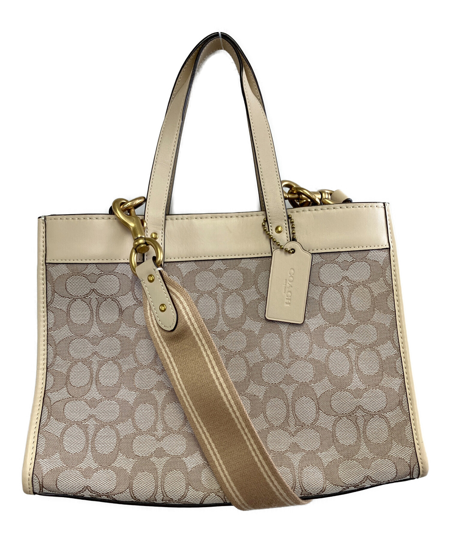 中古・古着通販】COACH (コーチ) 2WAYバッグ ベージュ｜ブランド・古着