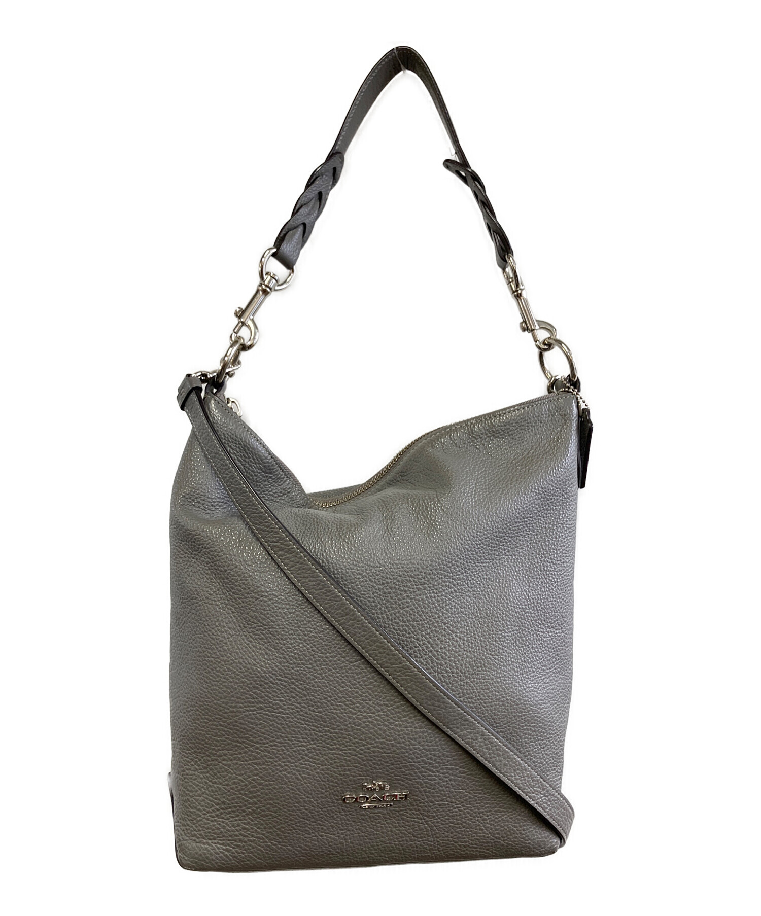 中古・古着通販】COACH (コーチ) 2WAYショルダーバッグ グレー 