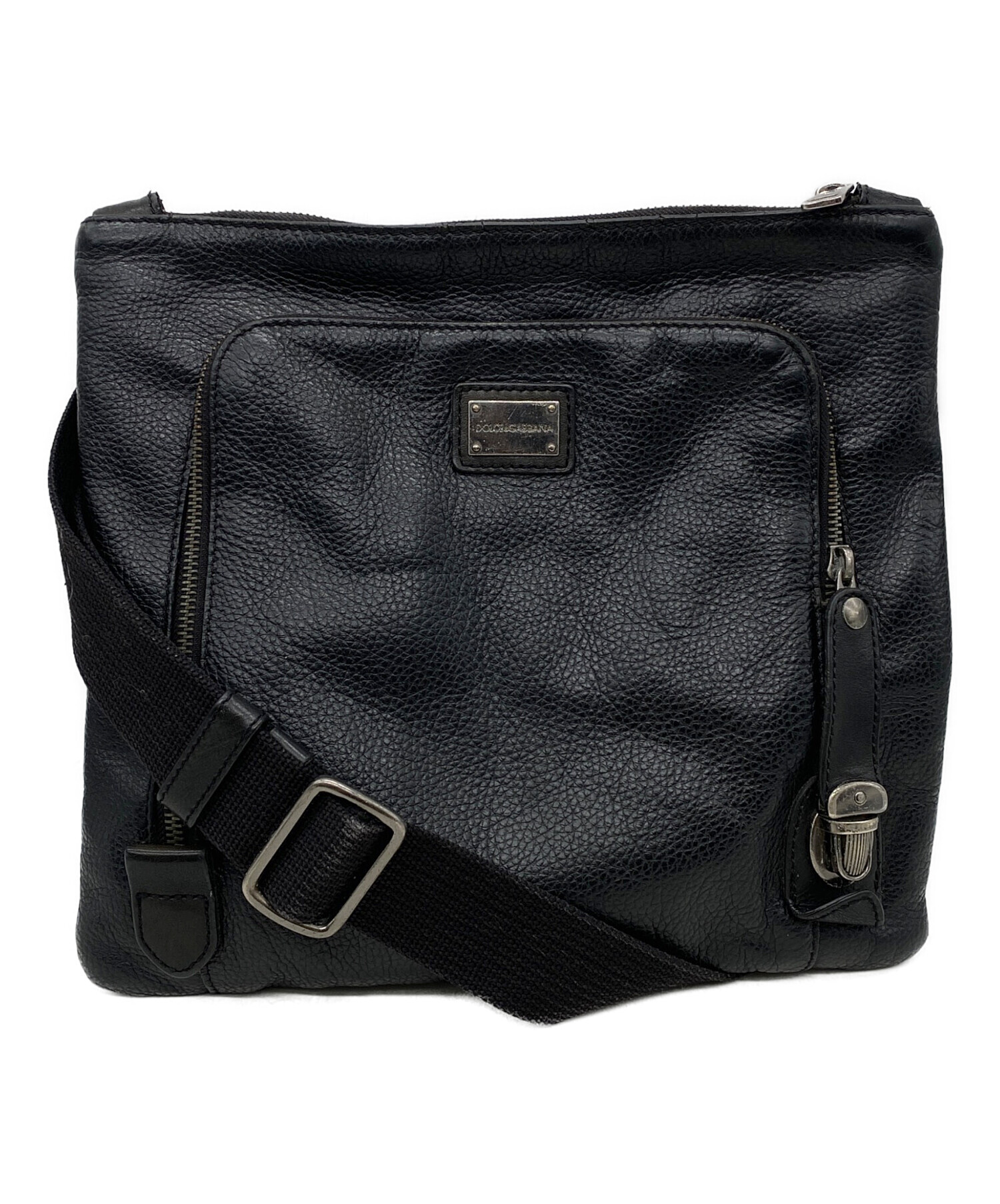 ドルチェ&ガッバーナDOLCE&GABBANAレザーショルダーバッグ黒　USED 中古・古着通販】DOLCE & GABBANA (ドルチェ＆ガッバーナ) ショルダー