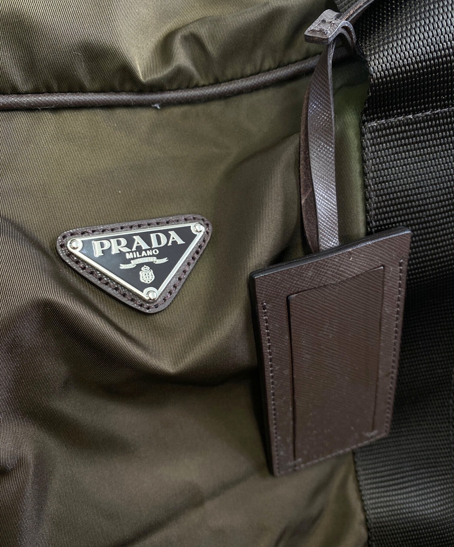 中古・古着通販】PRADA (プラダ) ナイロンボストンバッグ ブラウン