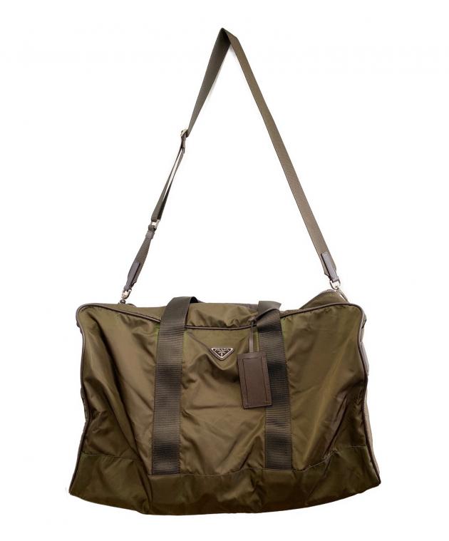 中古・古着通販】PRADA (プラダ) ナイロンボストンバッグ ブラウン