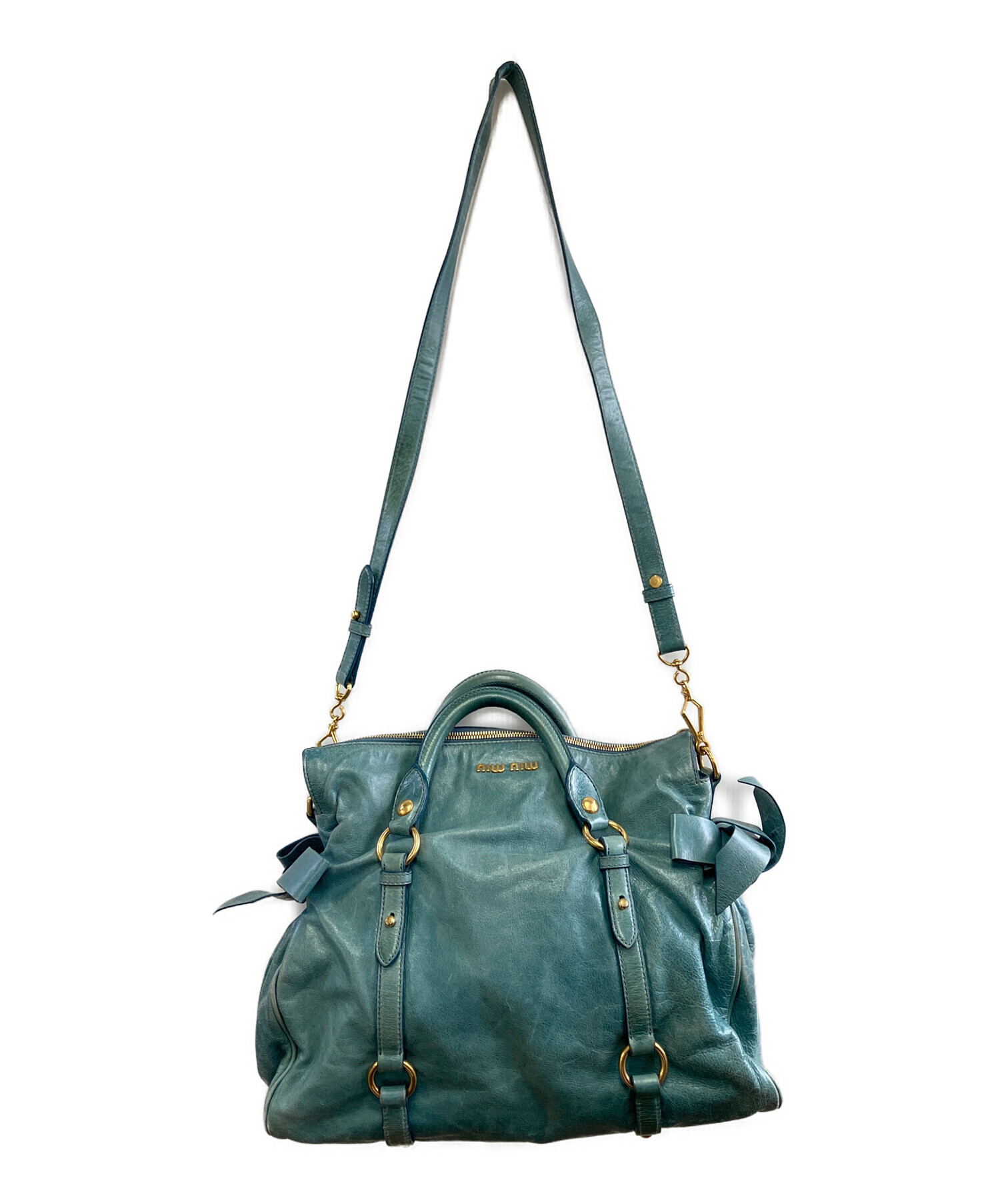 中古・古着通販】MIU MIU (ミュウミュウ) 2WAYバッグ ブルー｜ブランド