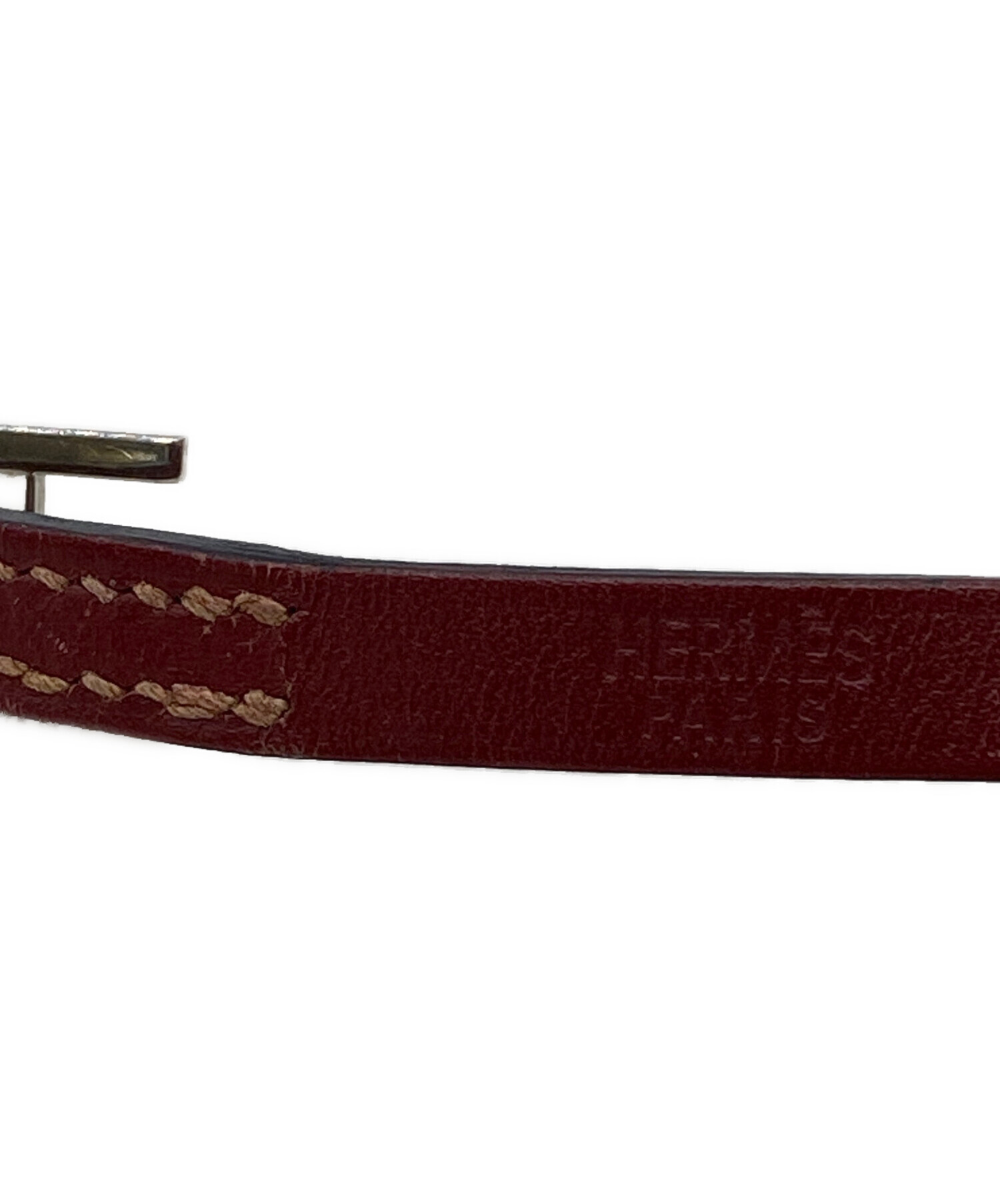 中古・古着通販】HERMES (エルメス) レザーブレスレット レッド
