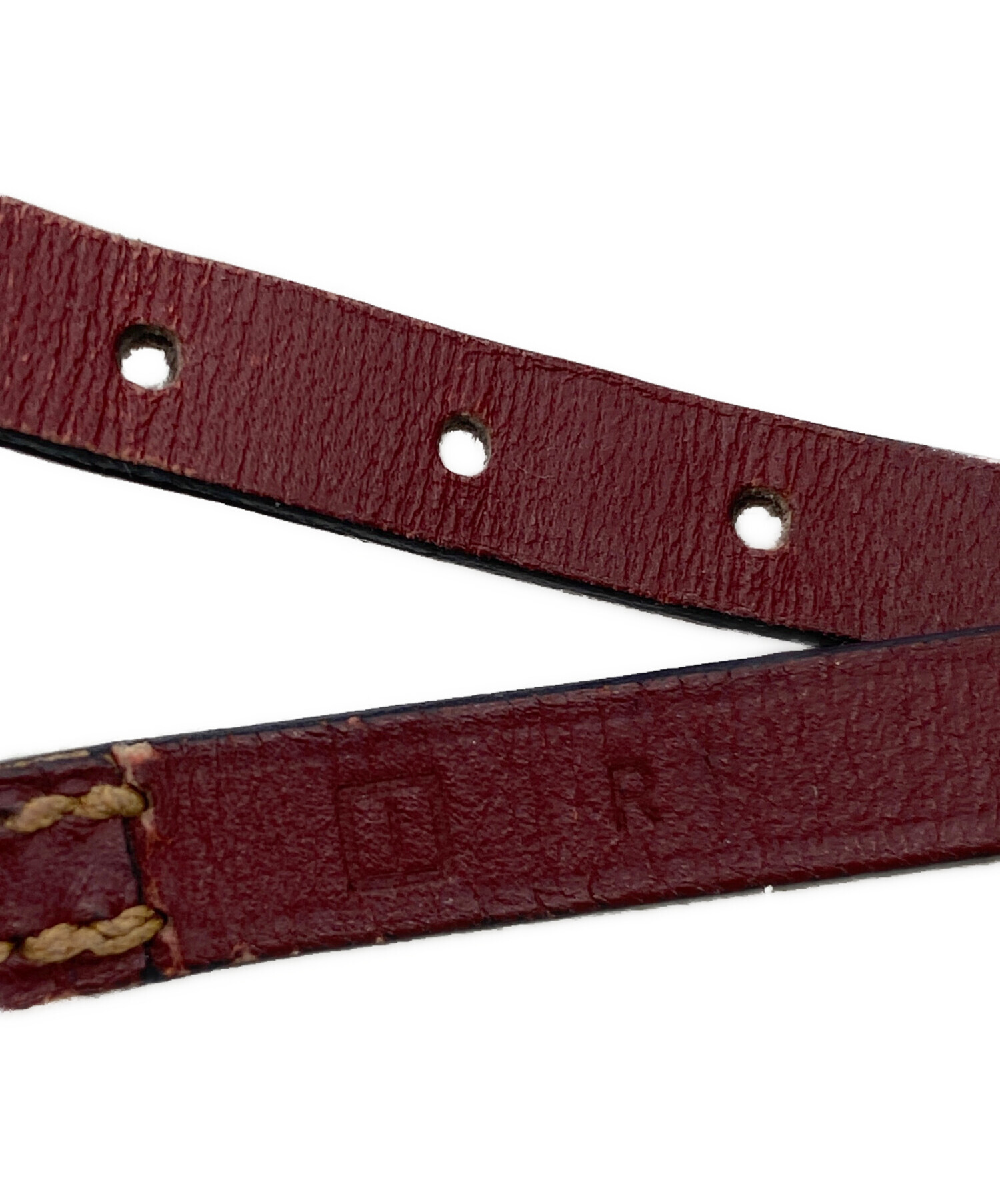 中古・古着通販】HERMES (エルメス) レザーブレスレット レッド