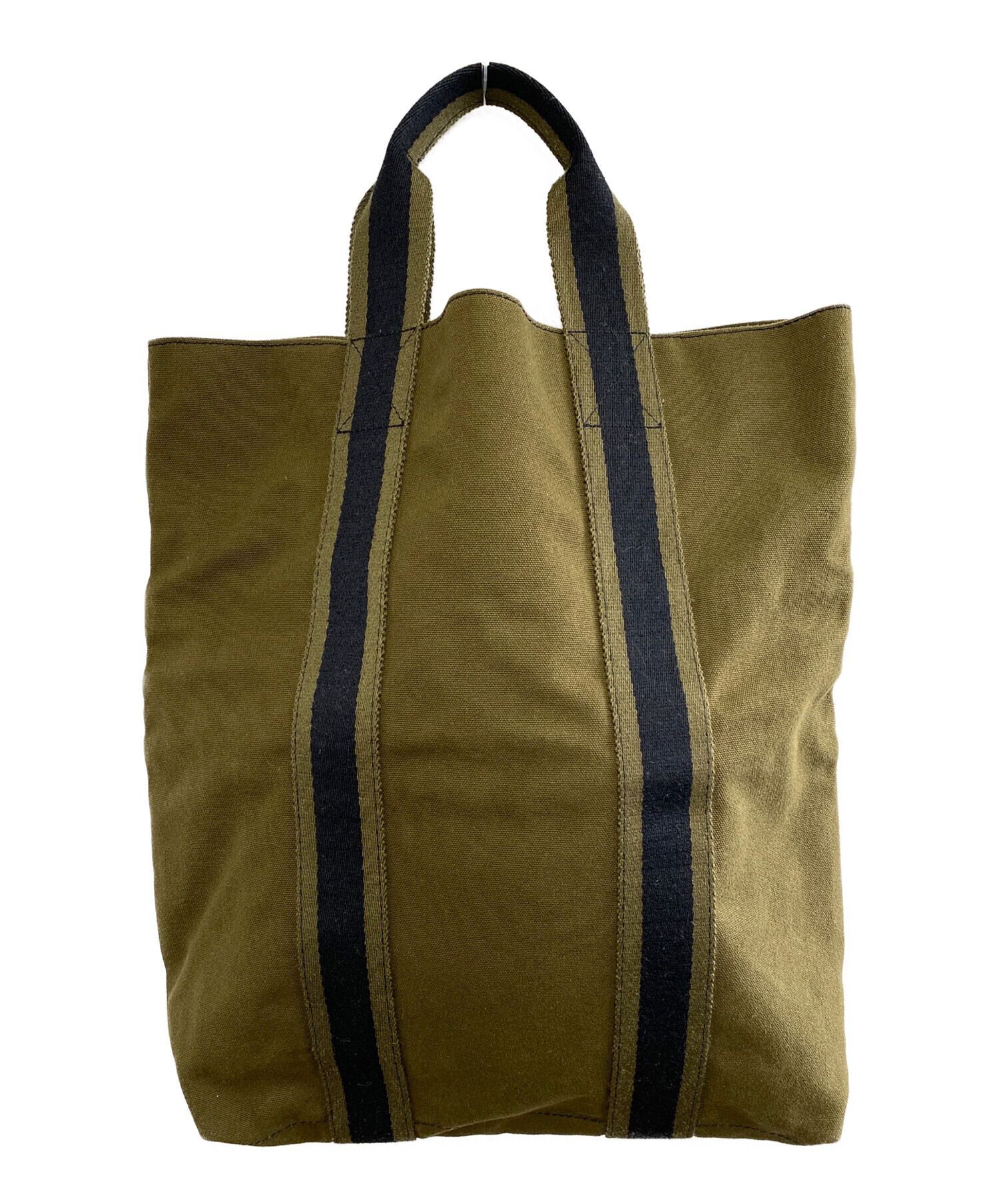 中古・古着通販】HERMES (エルメス) トートバッグ ブラック×グリーン 