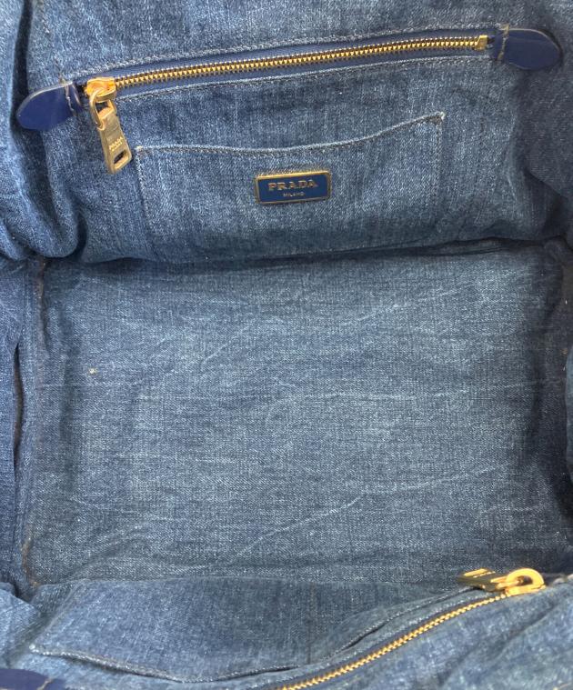 中古・古着通販】PRADA (プラダ) カナパデニムトートバッグ インディゴ