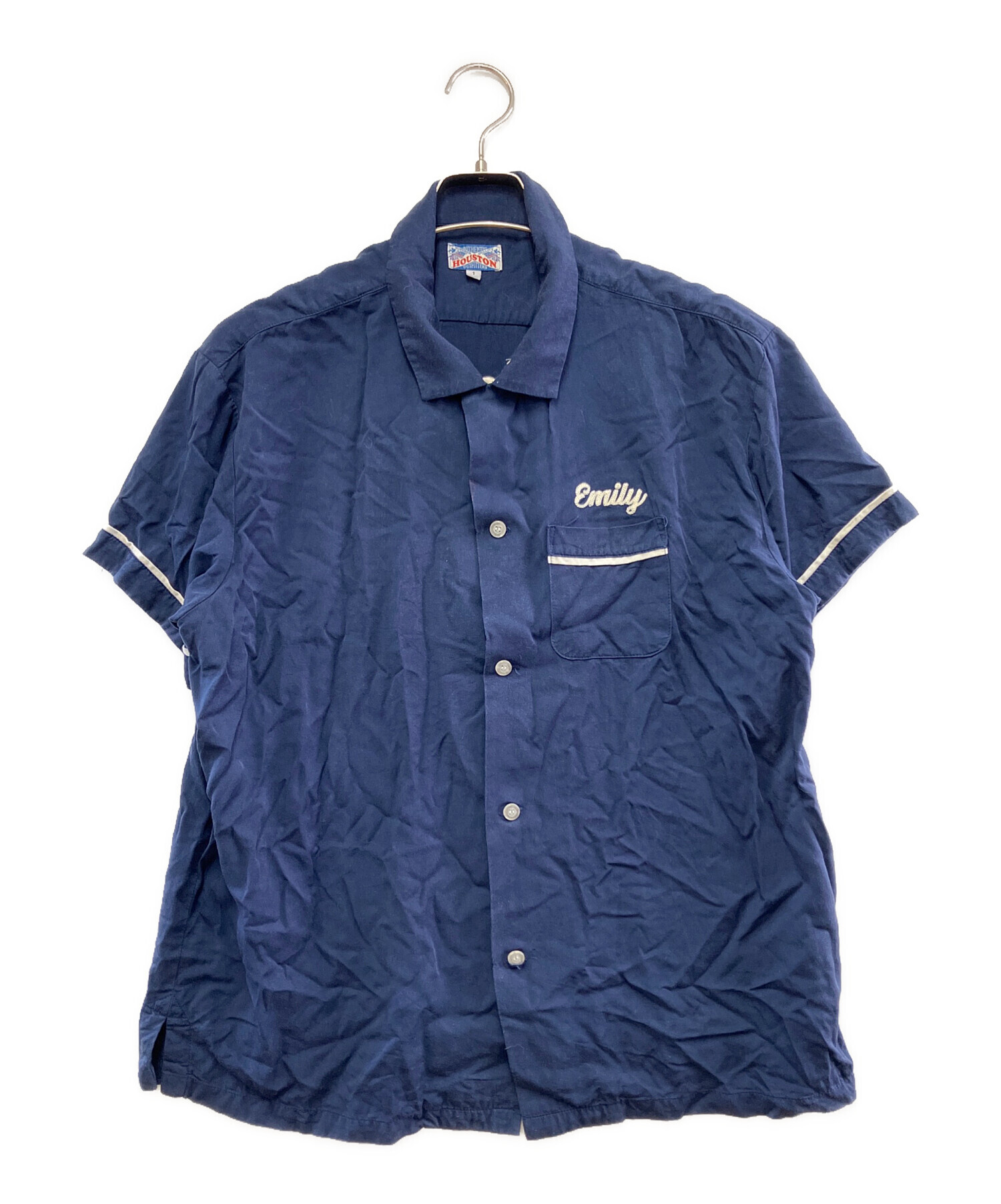 中古・古着通販】HOUSTON (ヒューストン) ボーリングシャツ ネイビー