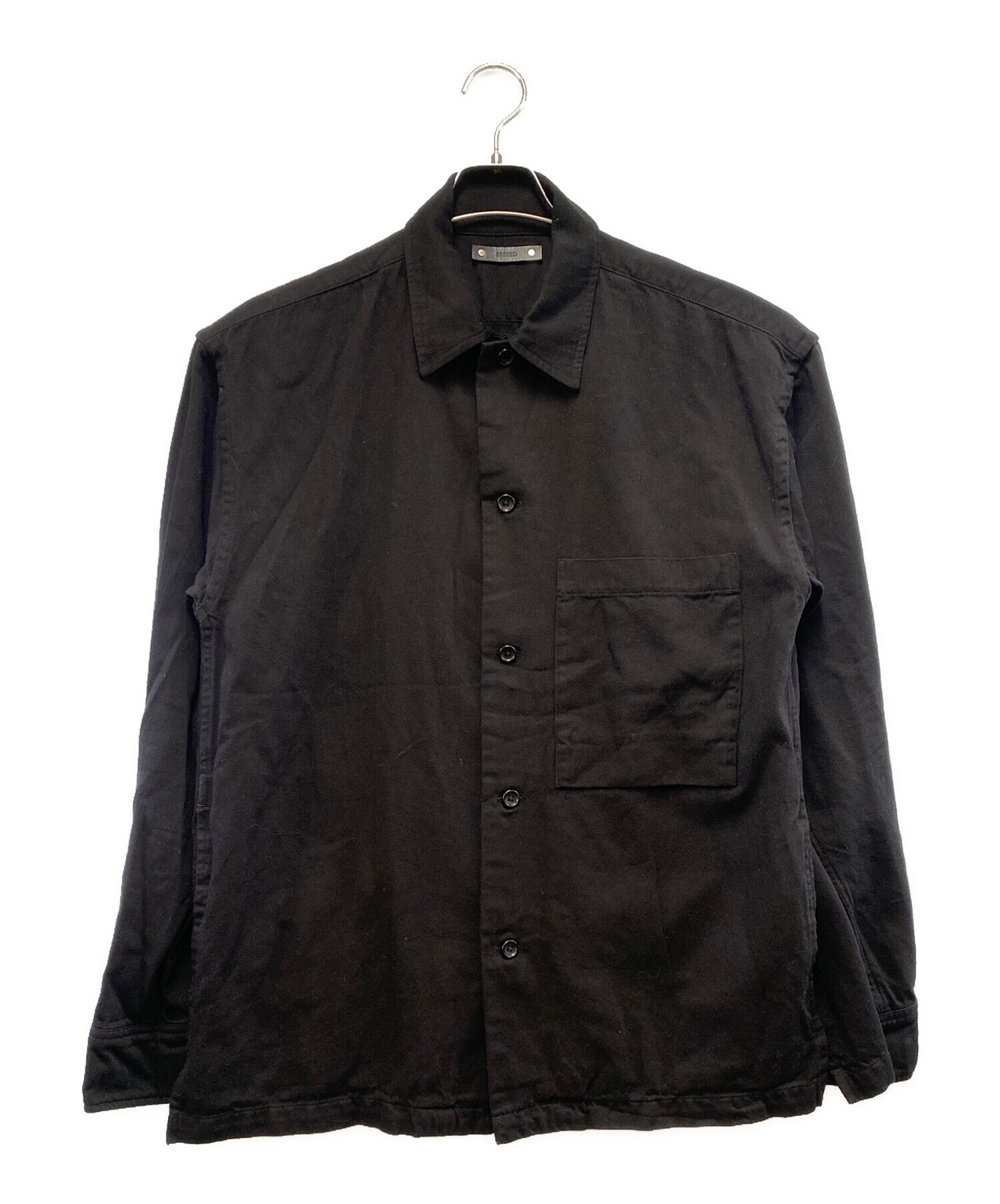 新品未使用 タグ付き MINEDENIM マインデニム シャツ ブラック 36 中古・古着通販】MINEDENIM (マインデニム) 長袖シャツ ブラック
