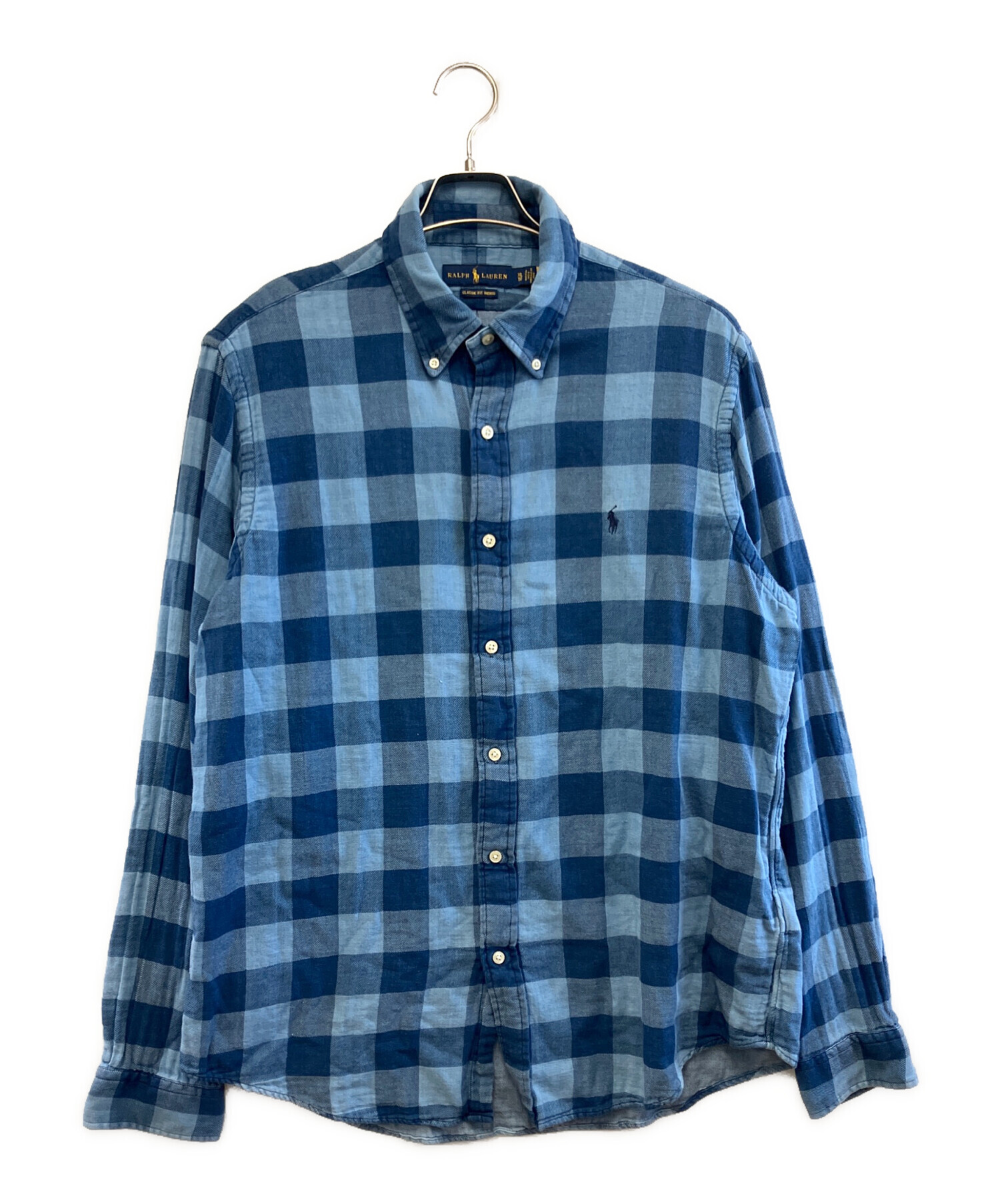 中古・古着通販】RALPH LAUREN (ラルフローレン) 長袖シャツ ブルー
