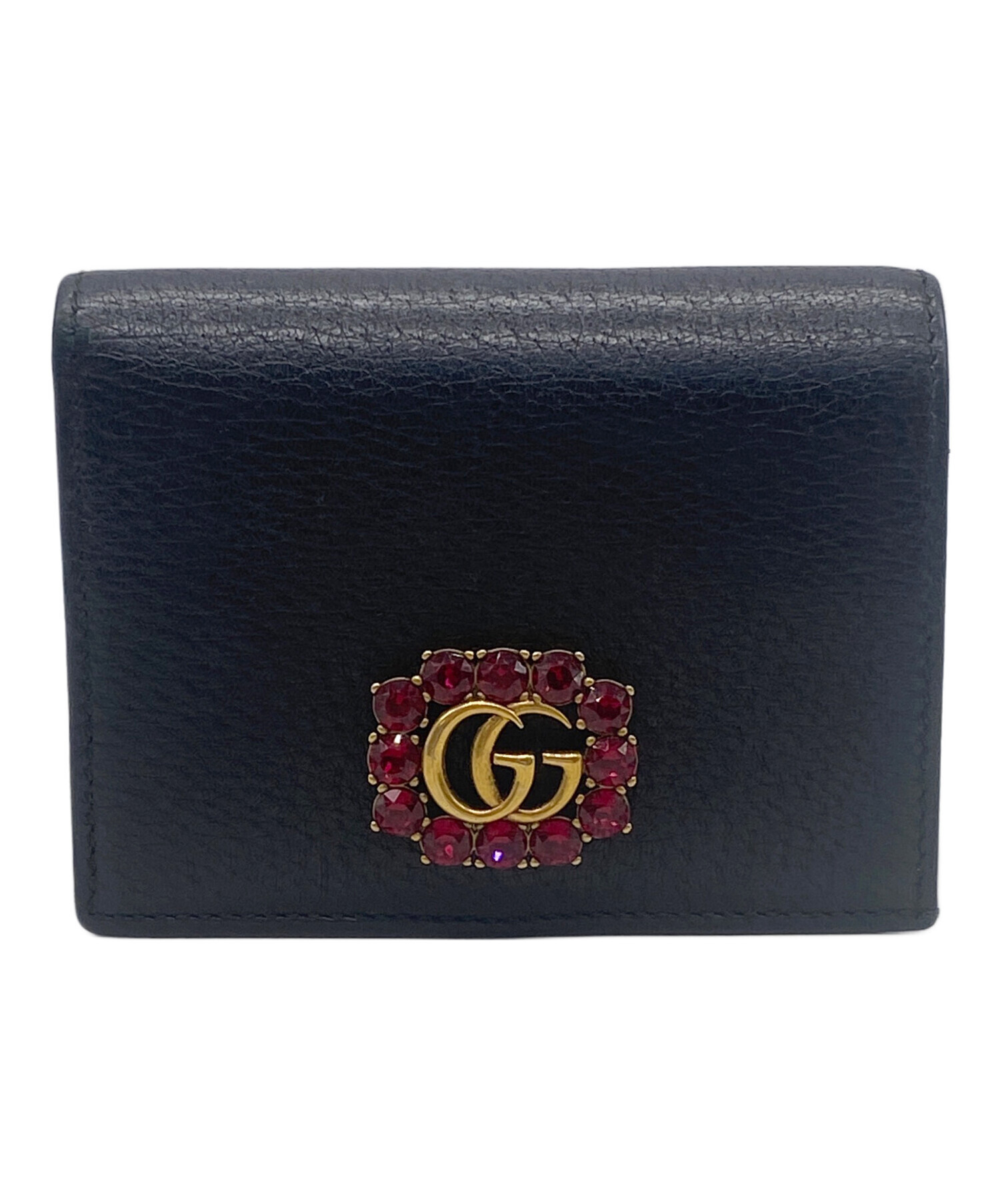 GUCCI コンパクトウォレット　パース 中古・古着通販】GUCCI (グッチ) ラインクリスタルコンパクト