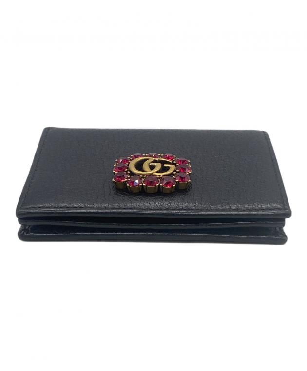 GUCCI コンパクトウォレット　パース 中古・古着通販】GUCCI (グッチ) ラインクリスタルコンパクト