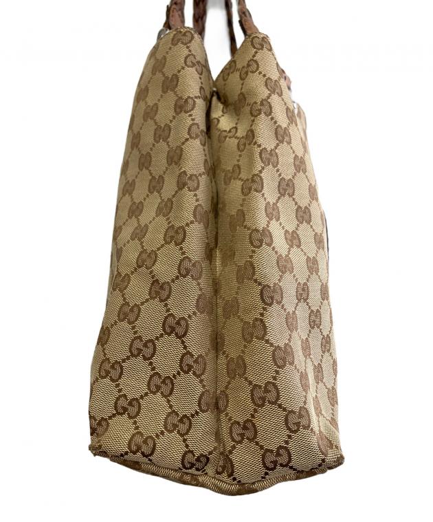 Gucci 茶色いナイロン製トートバッグ 中古・古着通販】GUCCI (グッチ) トートバッグ ブラウン｜ブランド