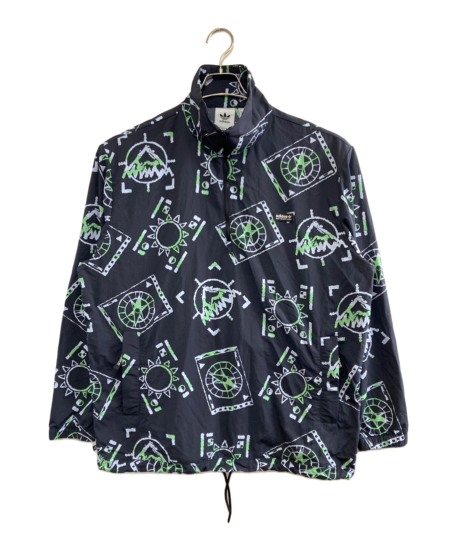 中古・古着通販】adidas (アディダス) アノラックパーカー ネイビー