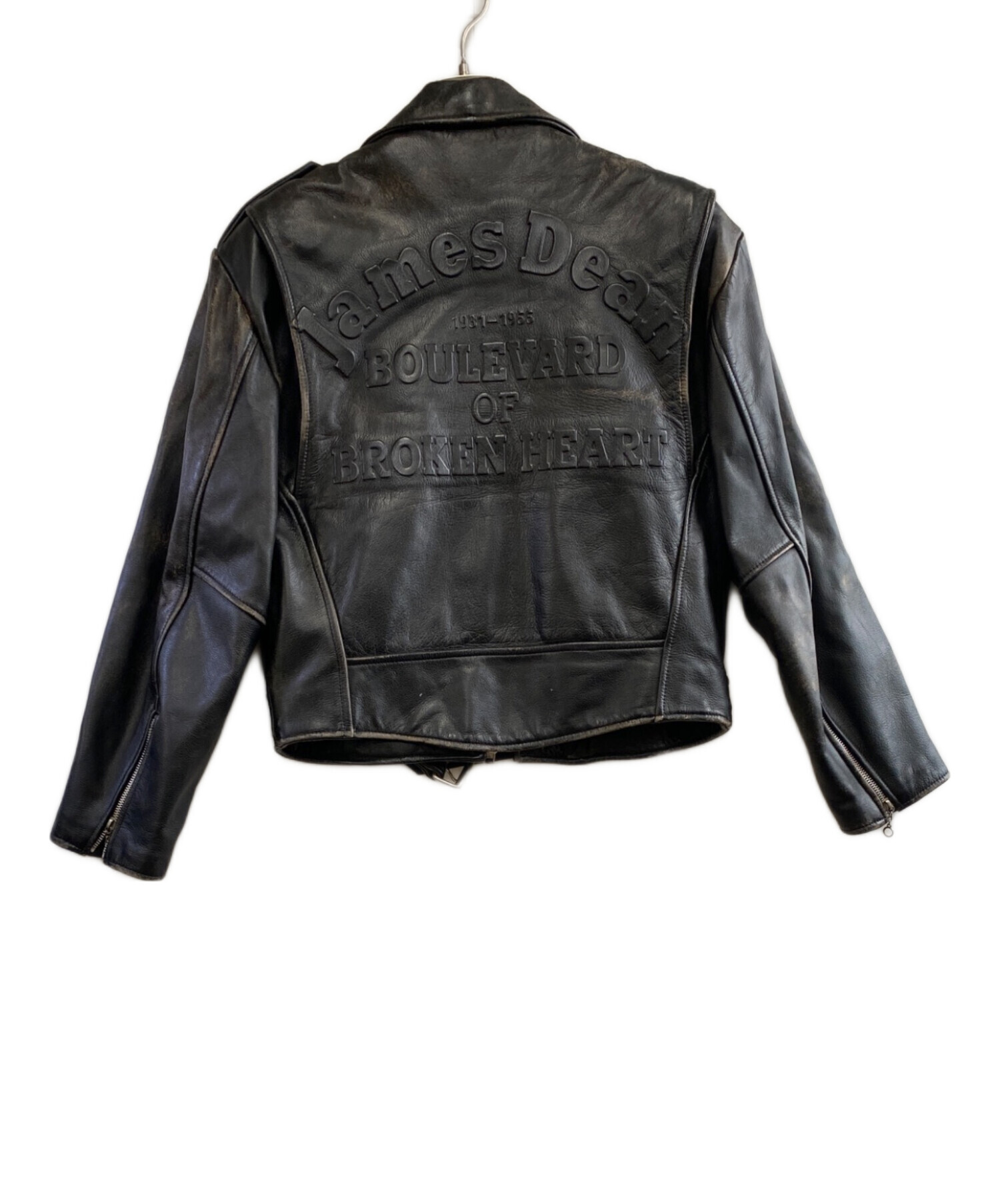 James Dean ダブルライダースジャケット 牛革 メンズ S 中古・古着通販】JAMES DEAN (ジェームス・ディーン) ダブルライダース
