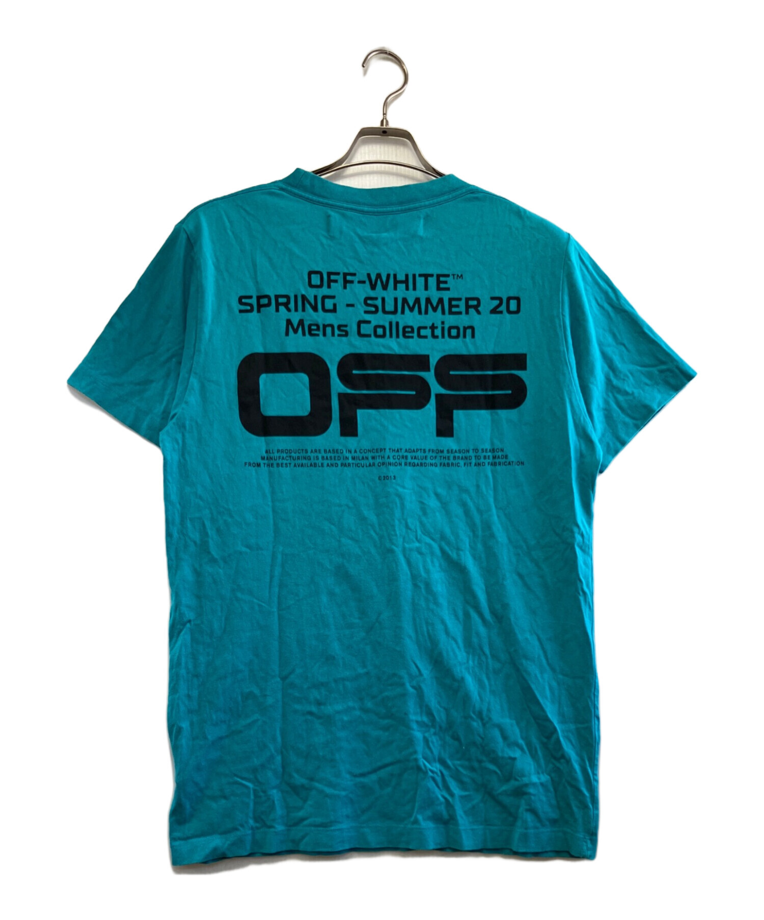 中古・古着通販】OFFWHITE (オフホワイト) 半袖Tシャツ スカイブルー