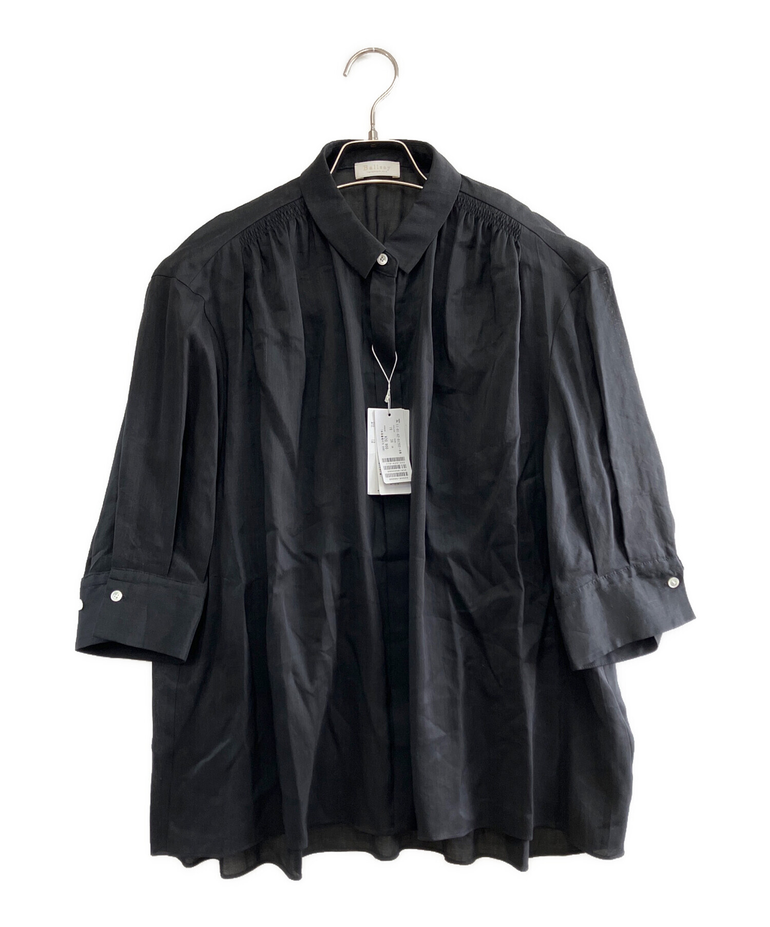 中古・古着通販】BALLSEY (ボールジィ) 半袖ブラウス ブラック サイズ