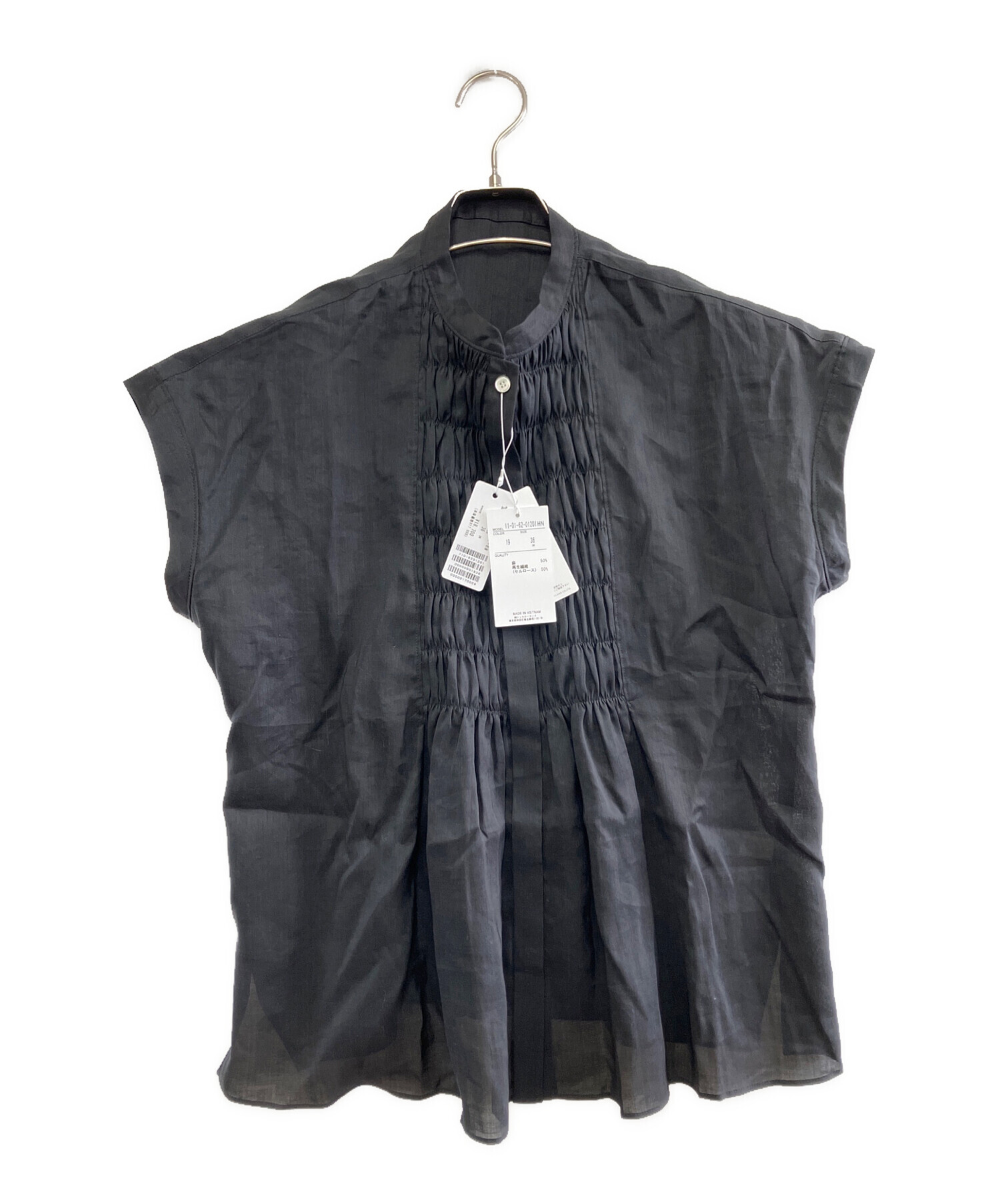 中古・古着通販】BALLSEY (ボールジィ) 半袖ブラウス ブラック サイズ