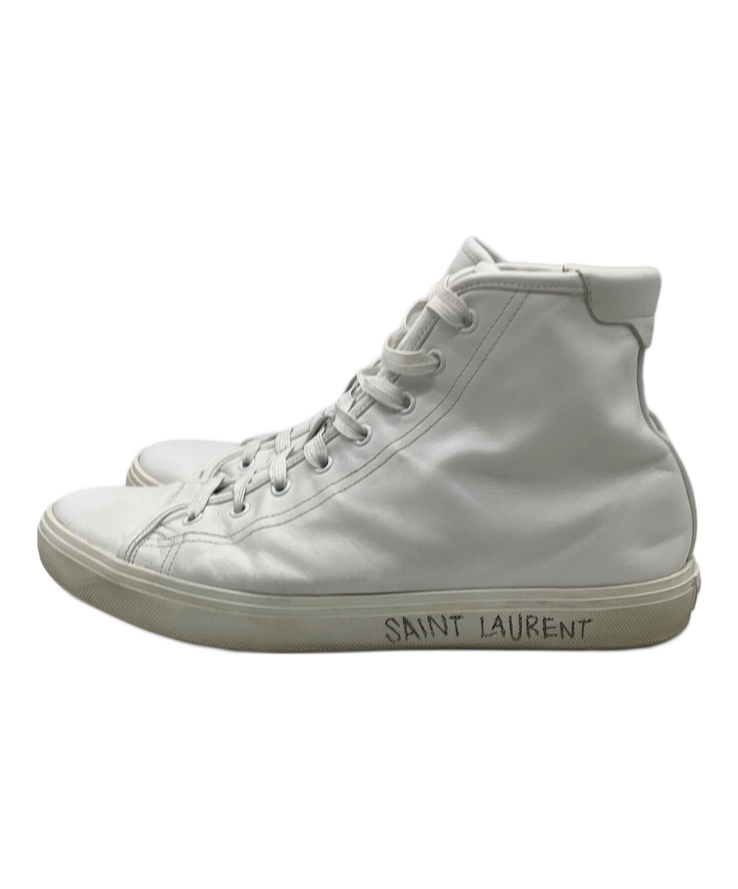 Saint Laurent Paris ハイカットスニーカーホワイト　サイズ44 中古・古着通販】Saint Laurent Paris (サンローランパリ) ハイカット