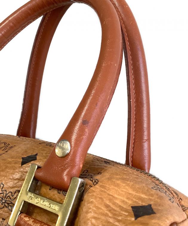 ヴィンテージ　MCM ブラウンレザーボストンバッグ 中古・古着通販】MCM (エムシーエム) ミニボストンバッグ ブラウン