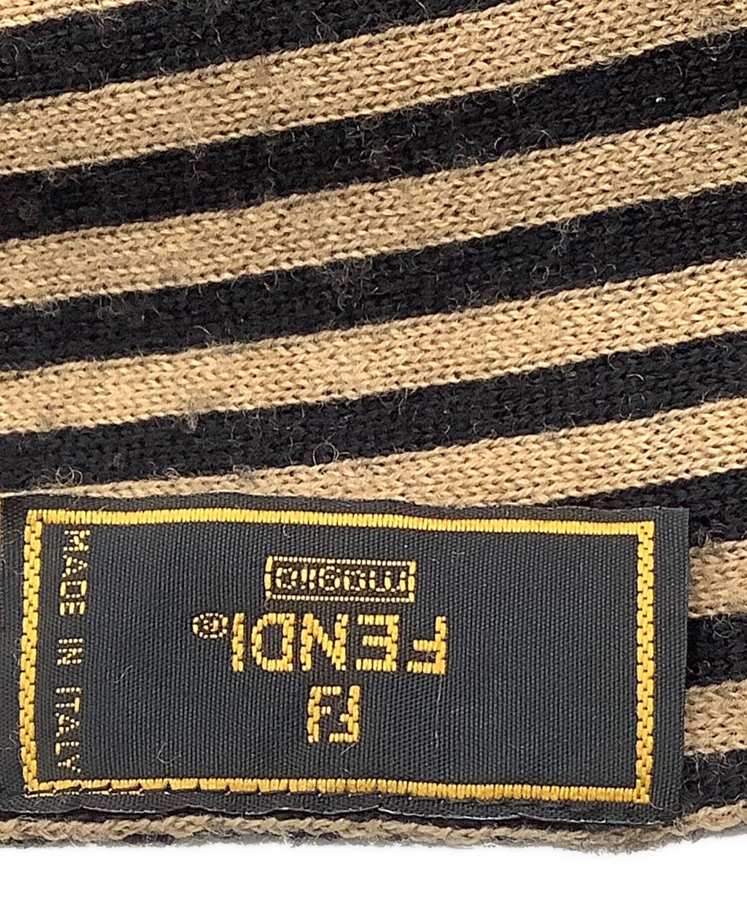 中古・古着通販】FENDI (フェンディ) マフラー ベージュ×ブラック
