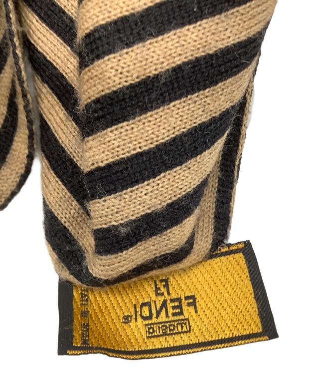 中古・古着通販】FENDI (フェンディ) マフラー ベージュ×ブラック