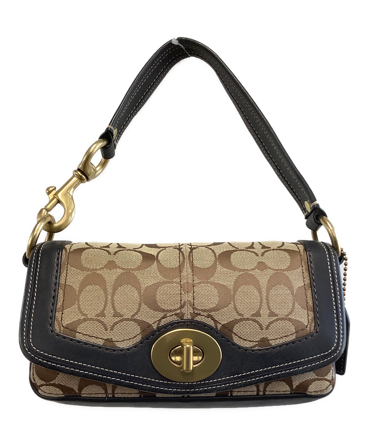 中古・古着通販】COACH (コーチ) ワンショルダーバッグ ベージュ 