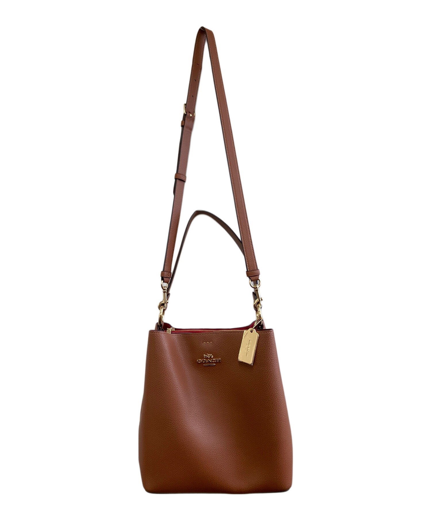 中古・古着通販】COACH (コーチ) 2WAYバッグ ブラウン×レッド