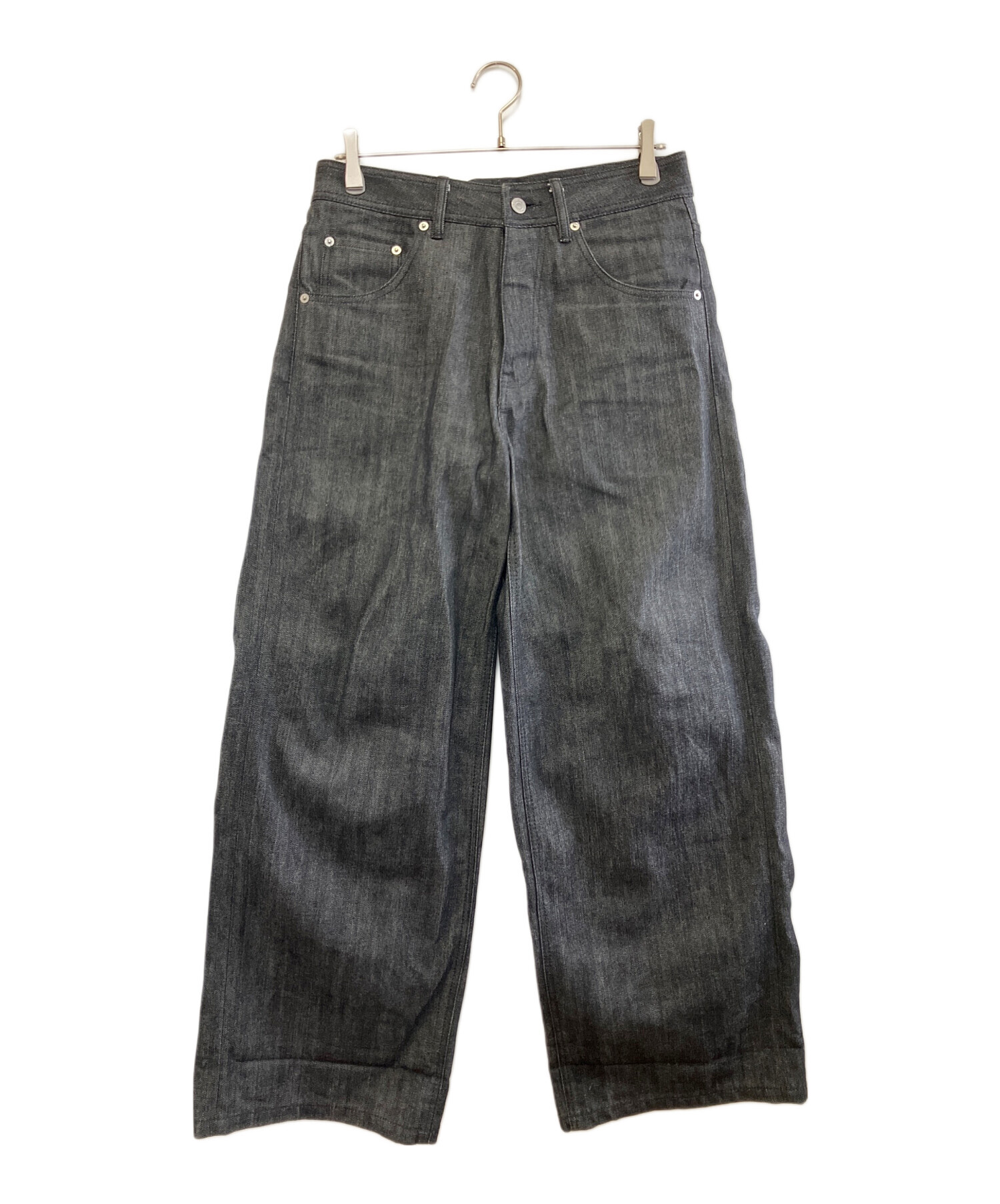 中古・古着通販】MENES (メネス) デニムパンツ ブラック サイズ:S 