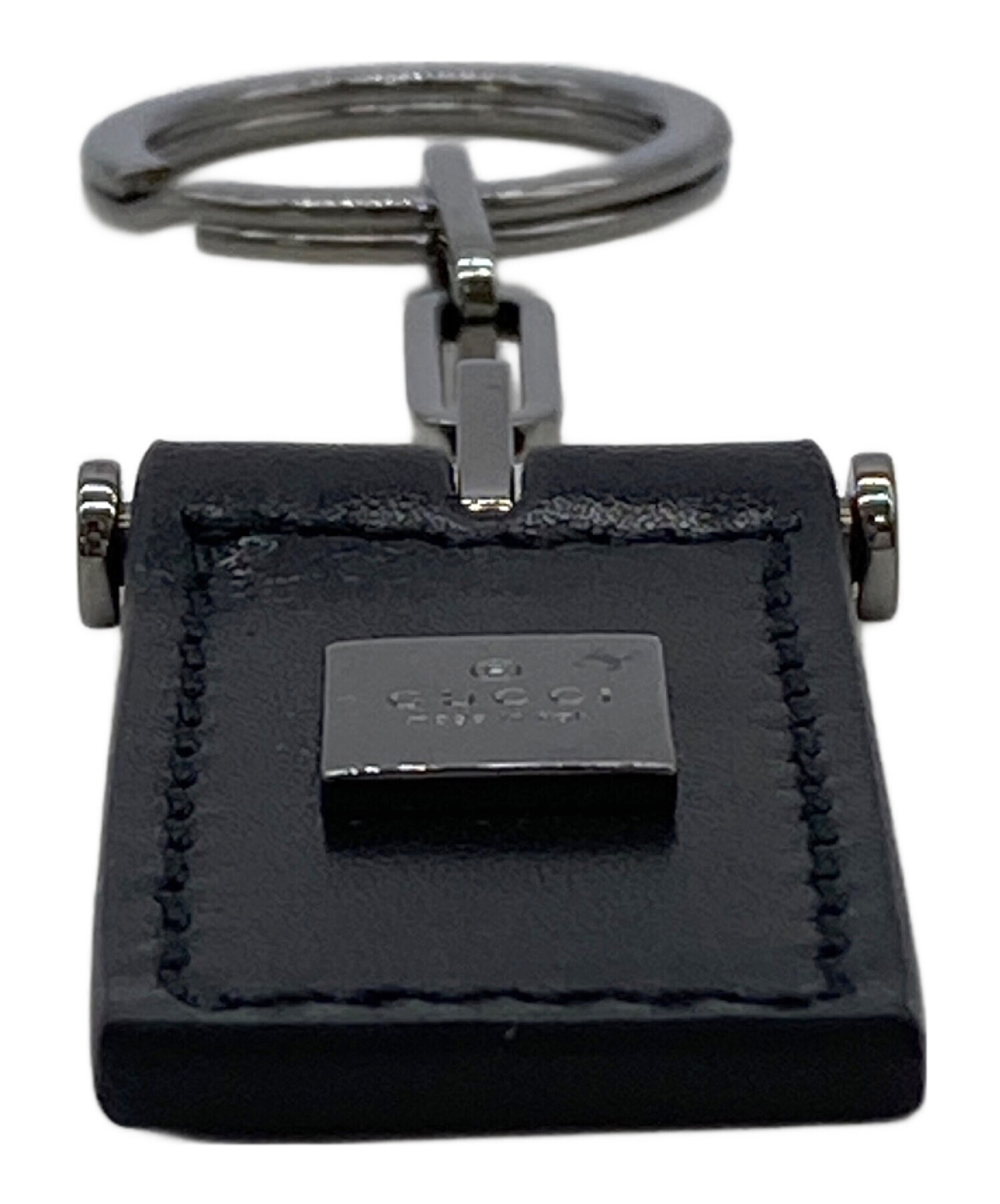 中古・古着通販】GUCCI (グッチ) レザーキーリング ブラック｜ブランド