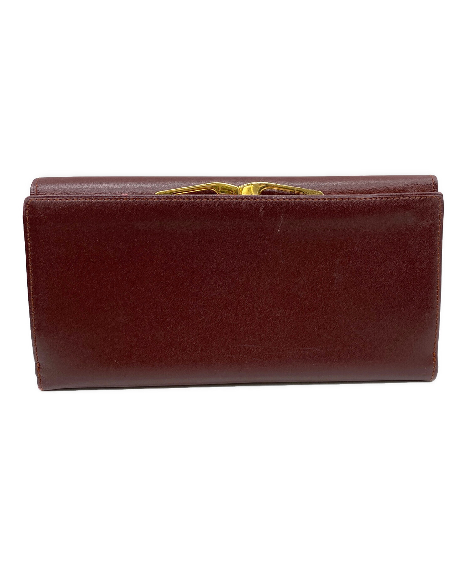 中古・古着通販】Cartier (カルティエ) 長財布 ボルドー｜ブランド