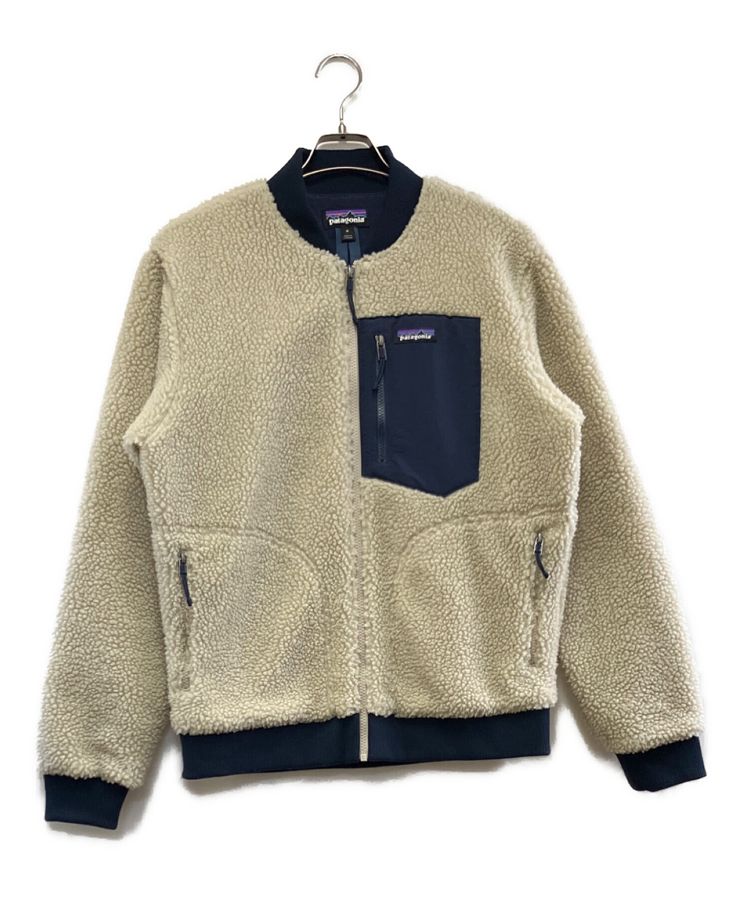 Patagonia ジャケット クリーム色/ネイビー 中古・古着通販】Patagonia (パタゴニア) レトロXボマージャケット