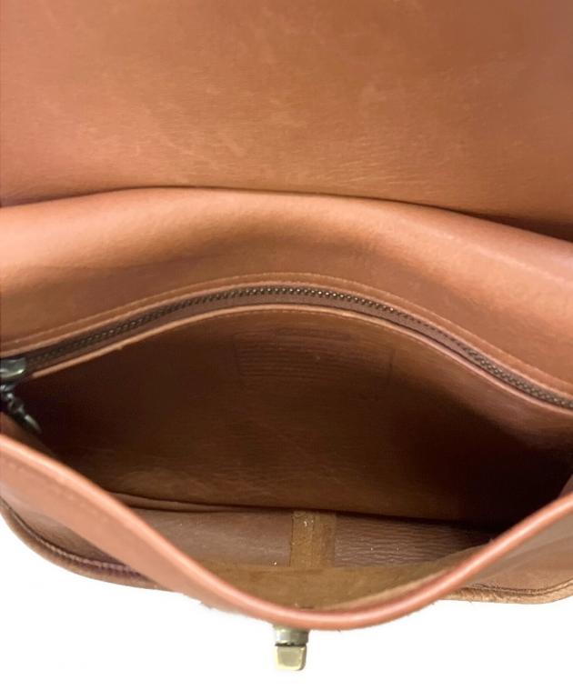 未使用】 COACH スエード ショルダー ハンドバッグ ブラウン 中古・古着通販】COACH (コーチ) スエード切替ターンロックショルダー