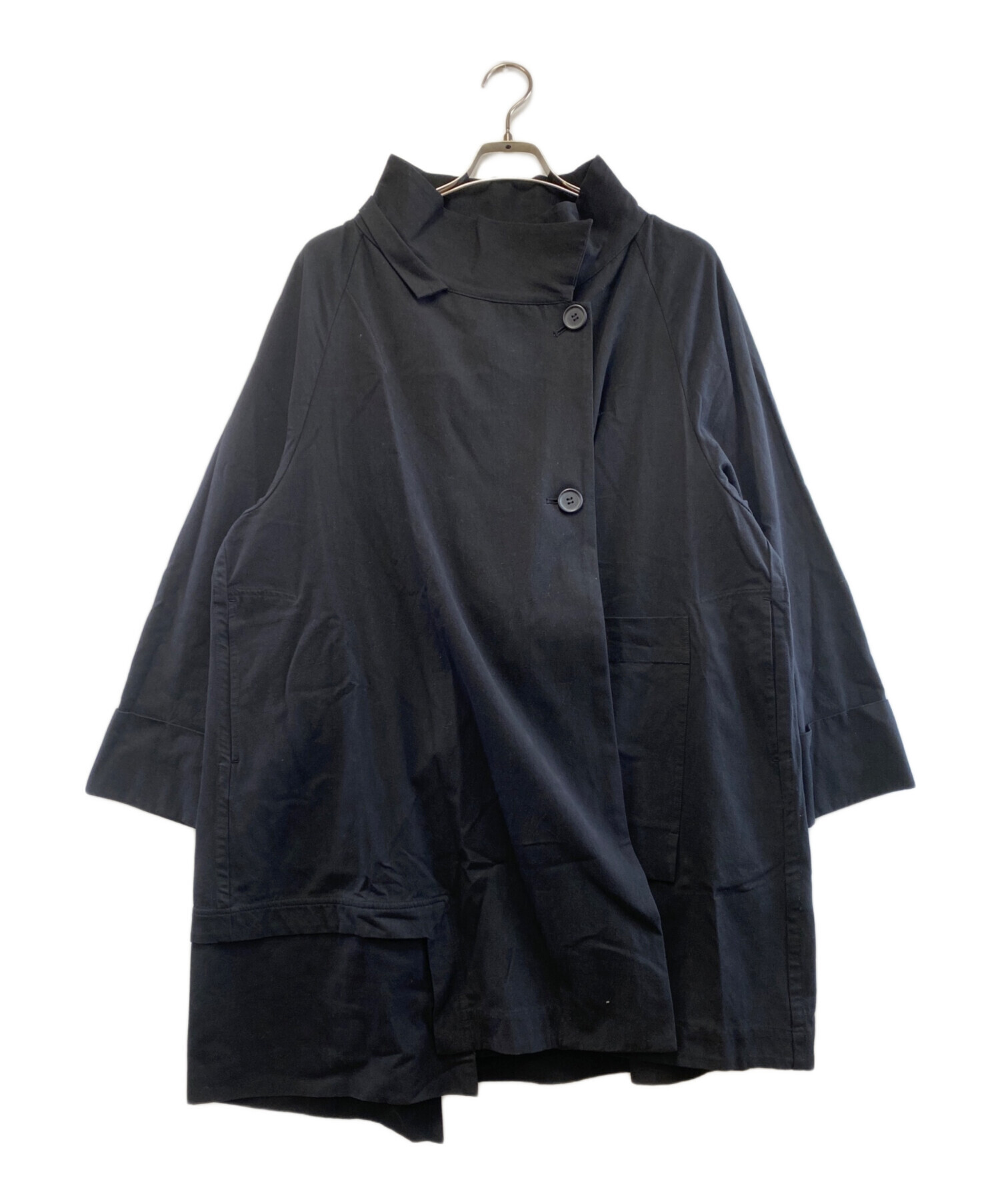 ☆moyuru ブラック コート☆ 中古・古着通販】MOYURU (モユル) コート ブラック サイズ:M~L
