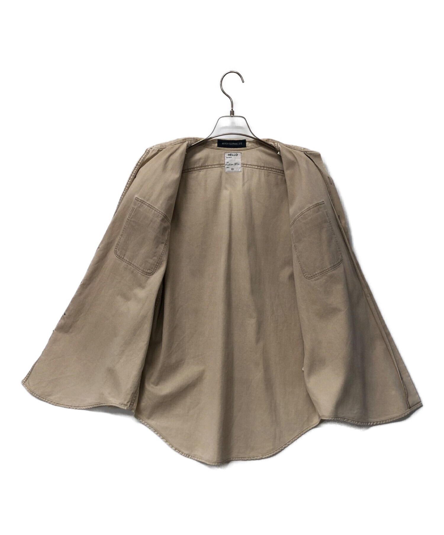 MADISONBLUE ベージュ 長袖シャツ　01 MADISONBLUE - MADISON BLUE(マディソンブルー) 長袖シャツブラウス