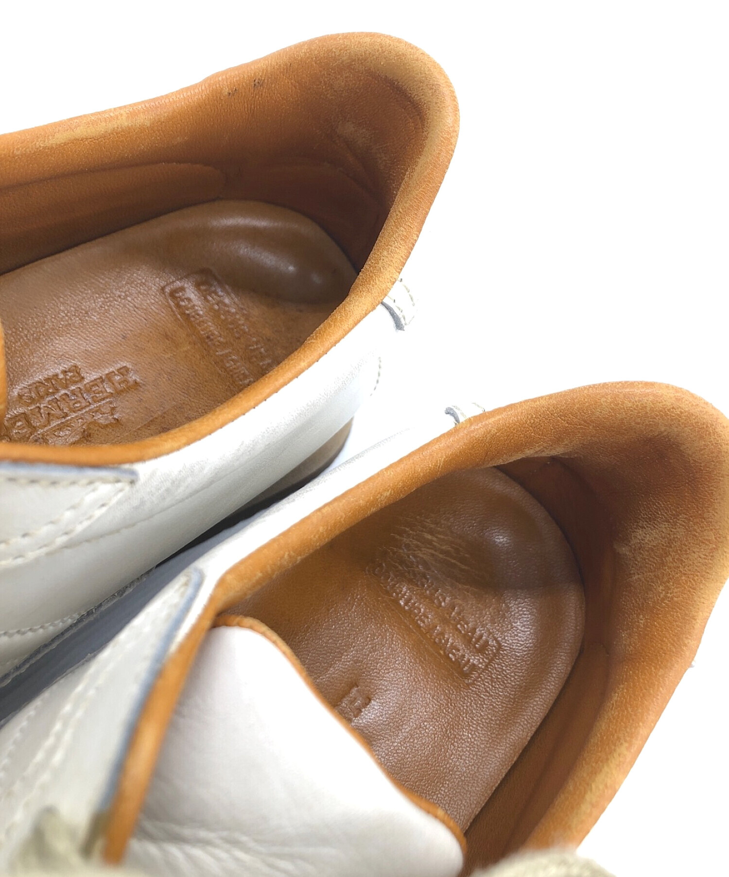 中古・古着通販】HERMES (エルメス) レザースニーカー ホワイト