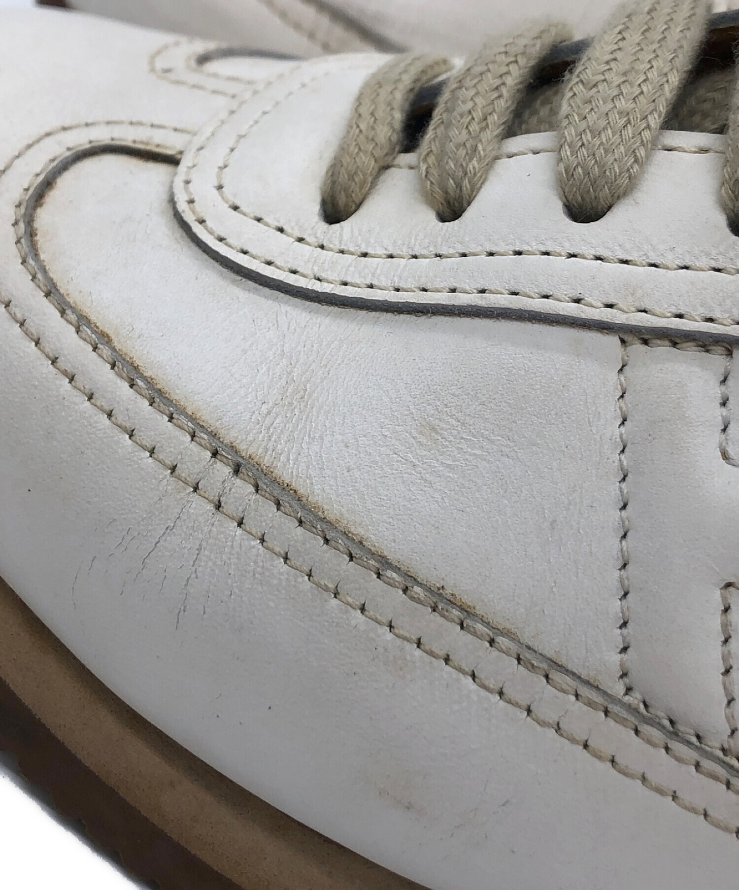 中古・古着通販】HERMES (エルメス) レザースニーカー ホワイト