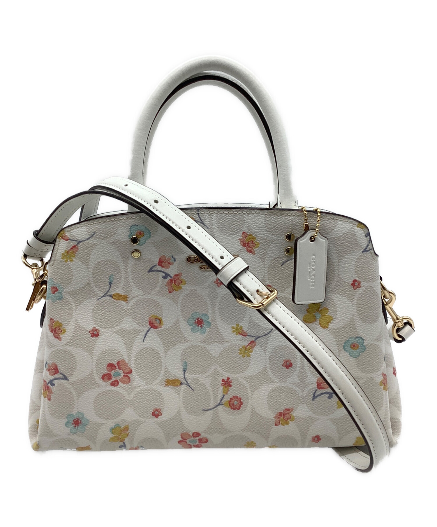 紫桜　COACH コーチ ミリサリー キャリーオール 2WAYバッグ 美品 紫桜様専用 COACH コーチ ミリサリー キャリーオール 2WAYバッグ