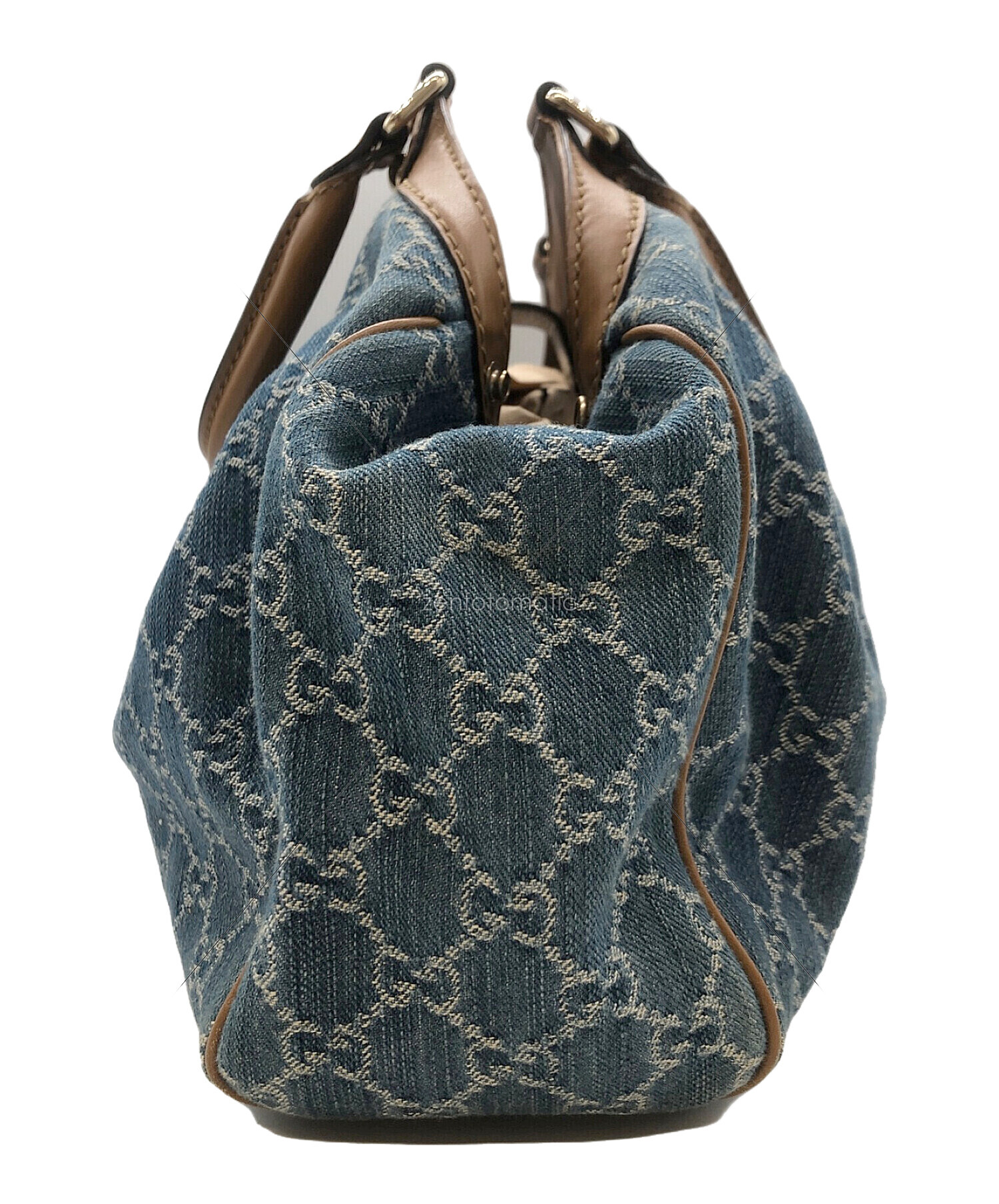 Gucci デニム ハンドバッグ 中古・古着通販】GUCCI (グッチ) GGデニムハンドバッグ スーキー