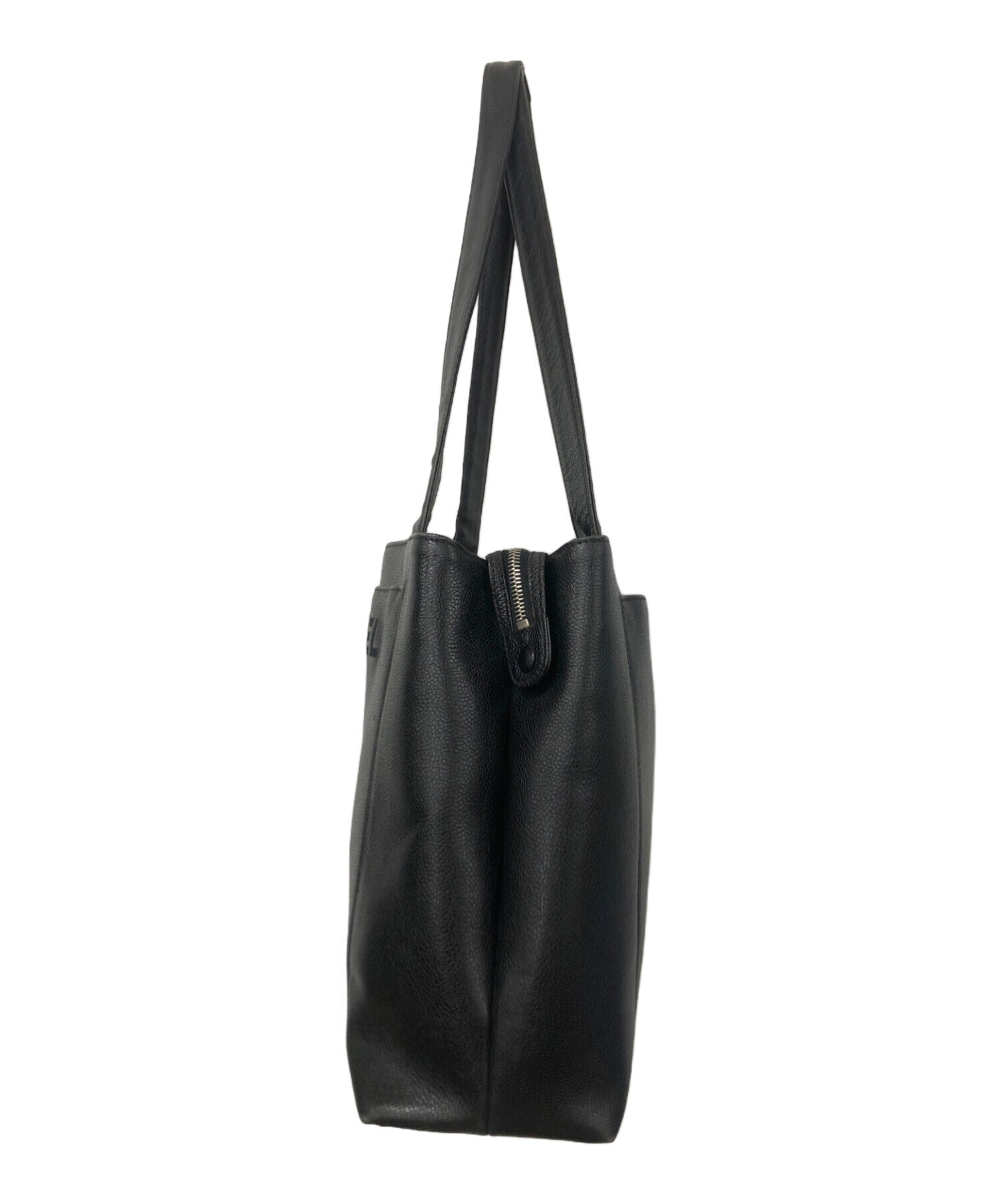 中古・古着通販】CHANEL (シャネル) ロゴトートバッグ ブラック