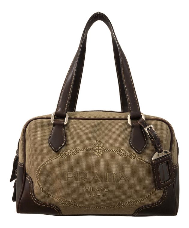 中古・古着通販】PRADA (プラダ) ボストンバッグ ベージュ×ブラウン