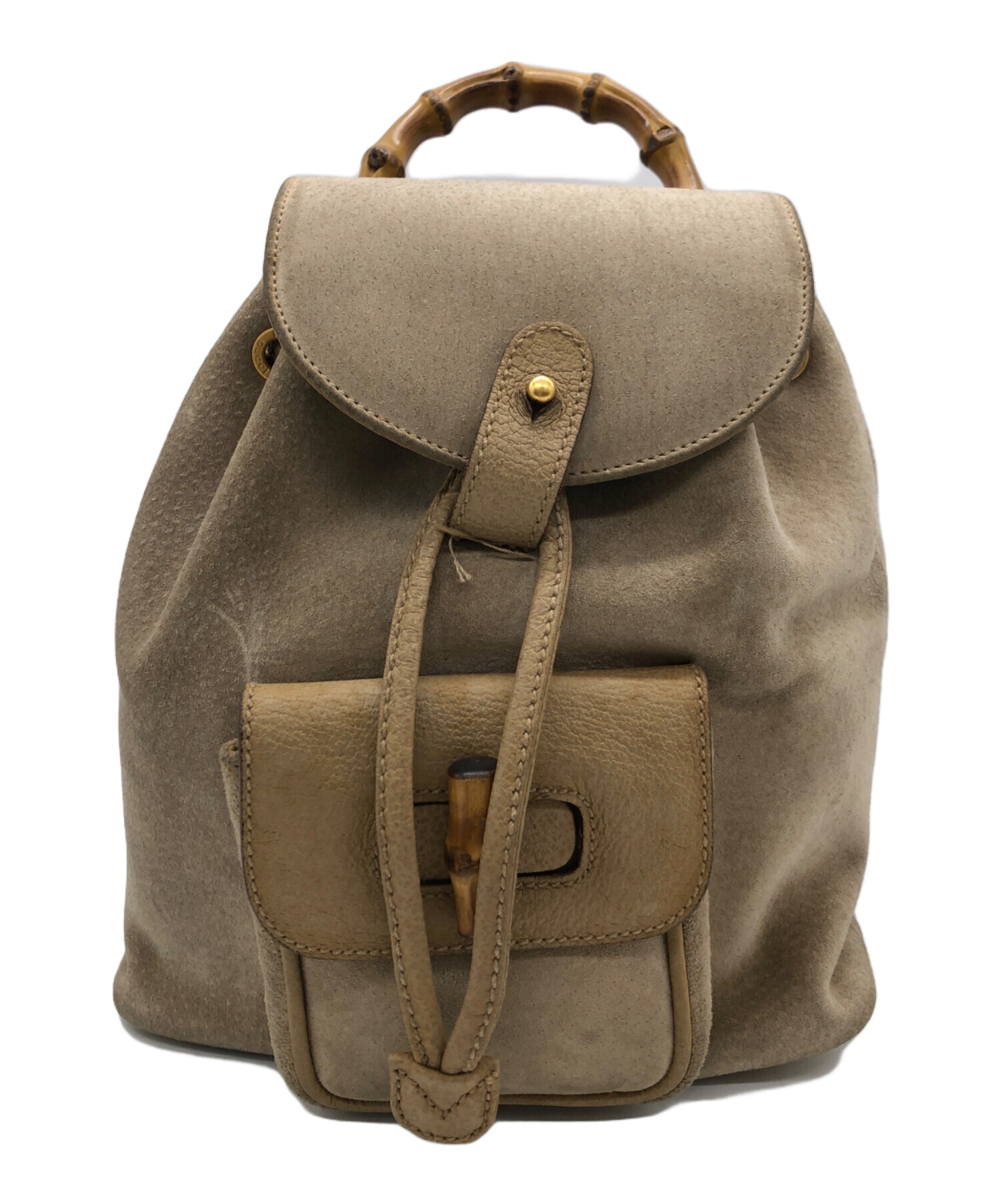中古・古着通販】GUCCI (グッチ) バンブー ミニリュック ベージュ