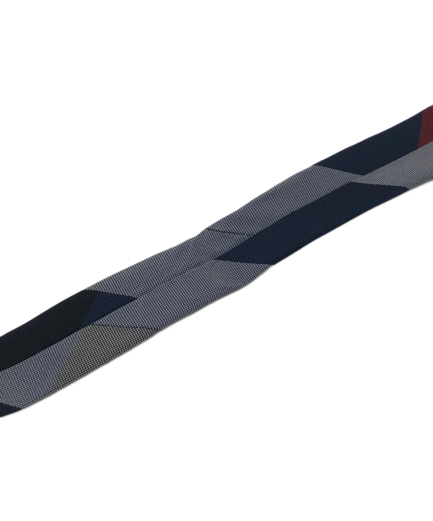 未使用タグ付き　BURBERRY　ナロータイ　ブラック×パープル　チェック 未使用タグ付き BURBERRY ナロータイ ブラック×パープル チェック