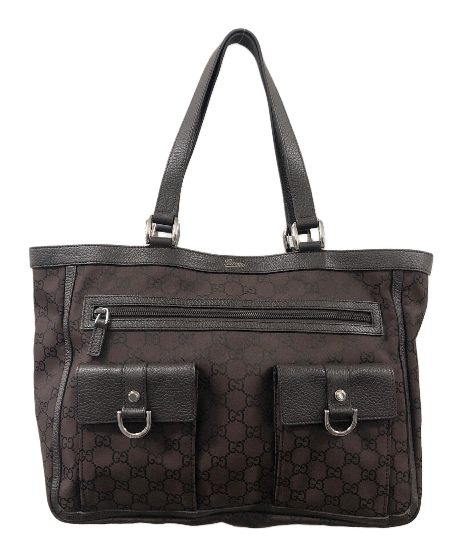 中古・古着通販】GUCCI (グッチ) GGキャンバス トートバッグ ブラウン