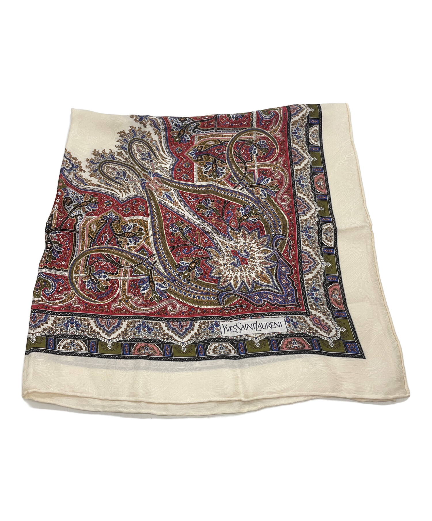 SAINTLAURENT PARIS メンズ　スカーフ　新品未使用 中古・古着通販】Yves Saint Laurent (イヴサンローラン) シルク