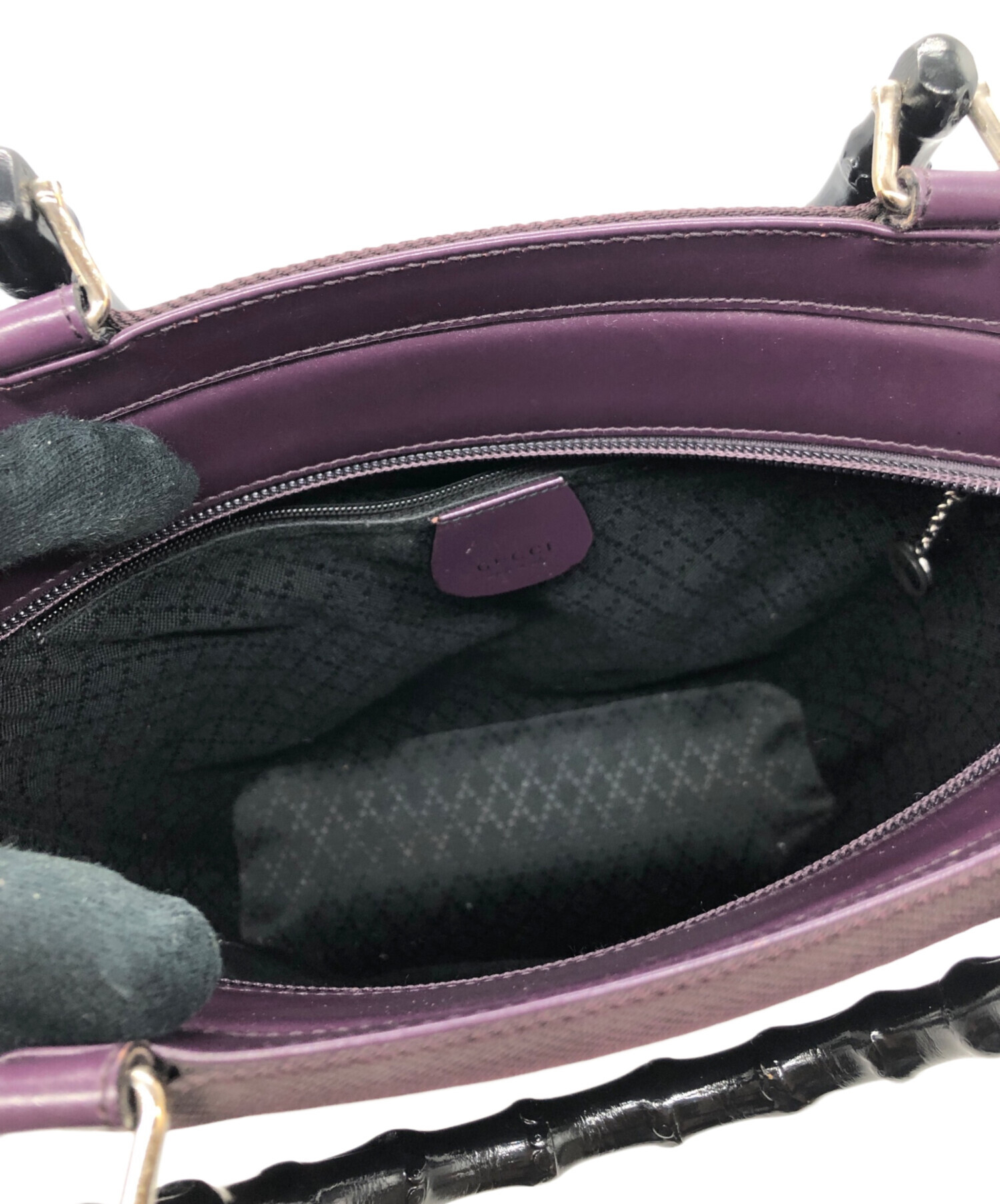中古・古着通販】GUCCI (グッチ) バンブー トートバッグ パープル