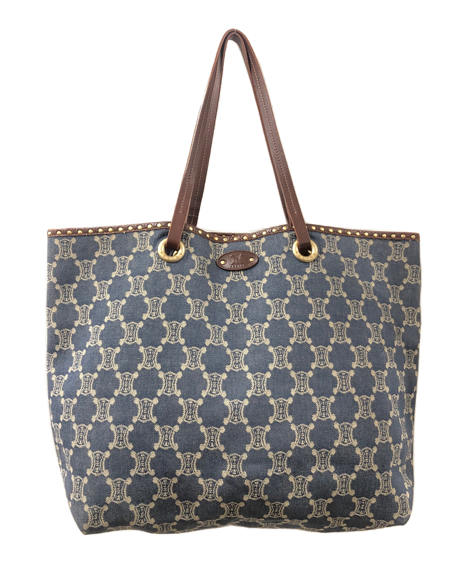 中古・古着通販】CELINE (セリーヌ) マカダム デニムトートバッグ 
