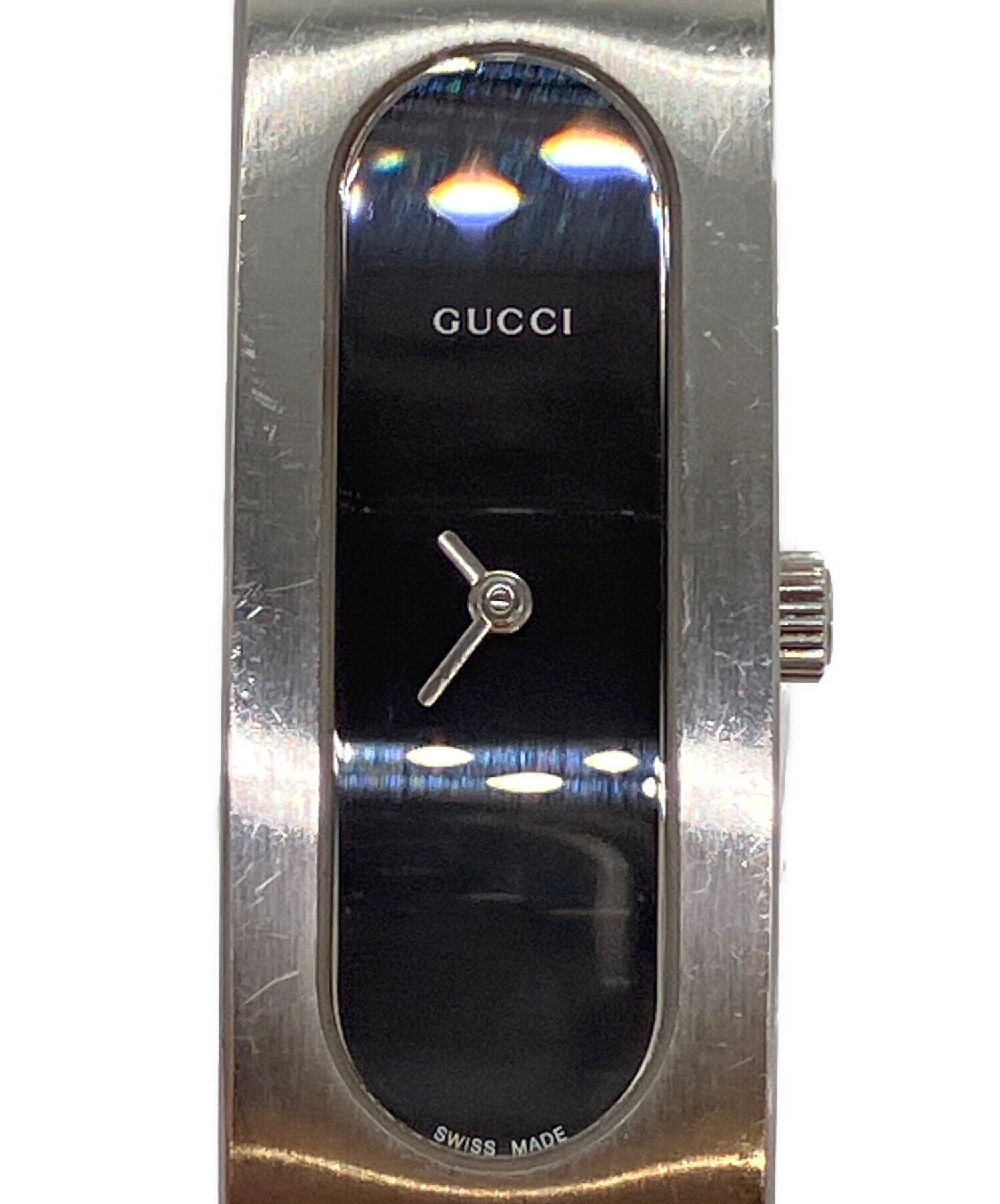 GUCCI 腕時計 バングルウォッチ 3900L レ クタンギュラー ブラック 中古・古着通販】GUCCI (グッチ) バングルウォッチ ブラック｜ブランド